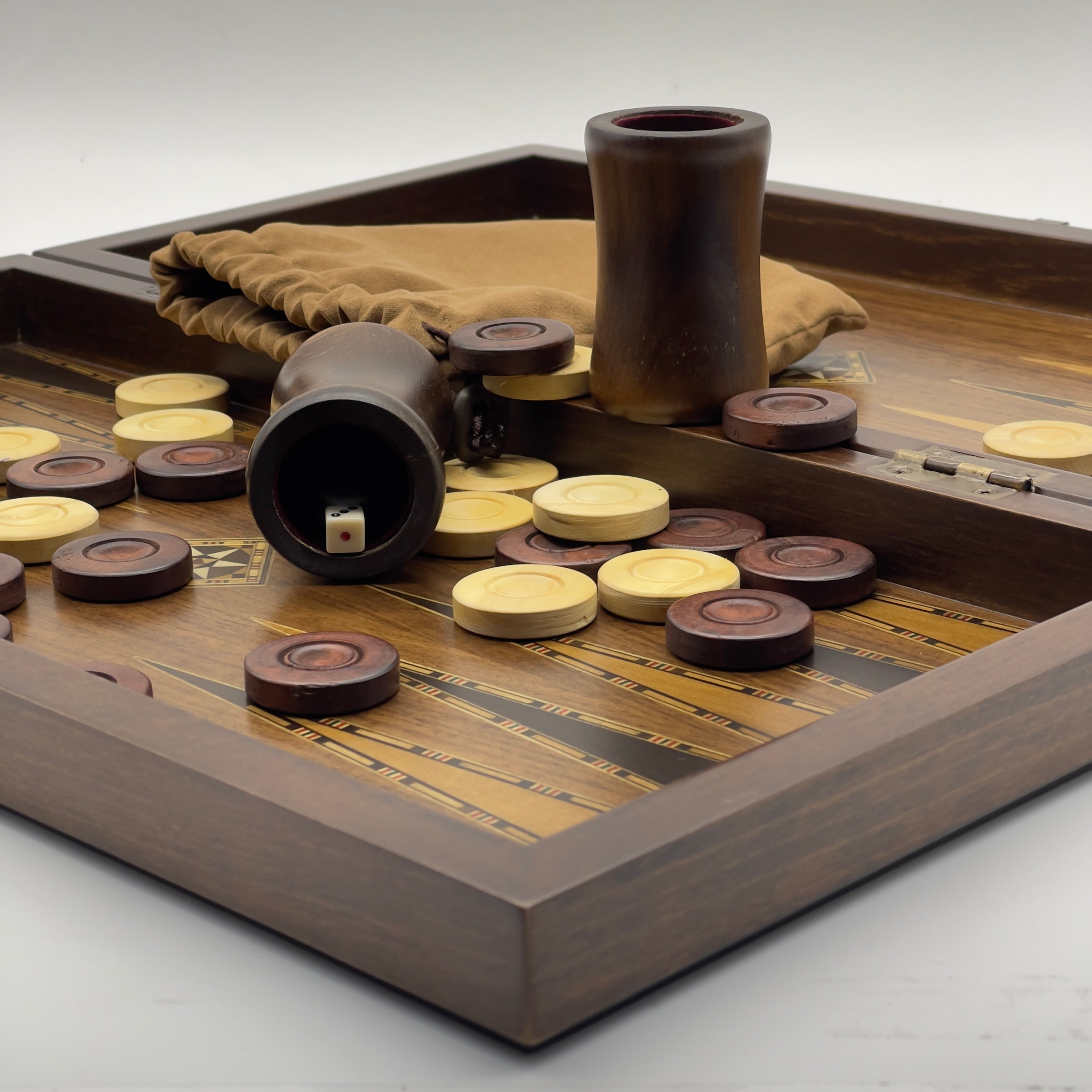 Handmade Wooden Backgammon Set