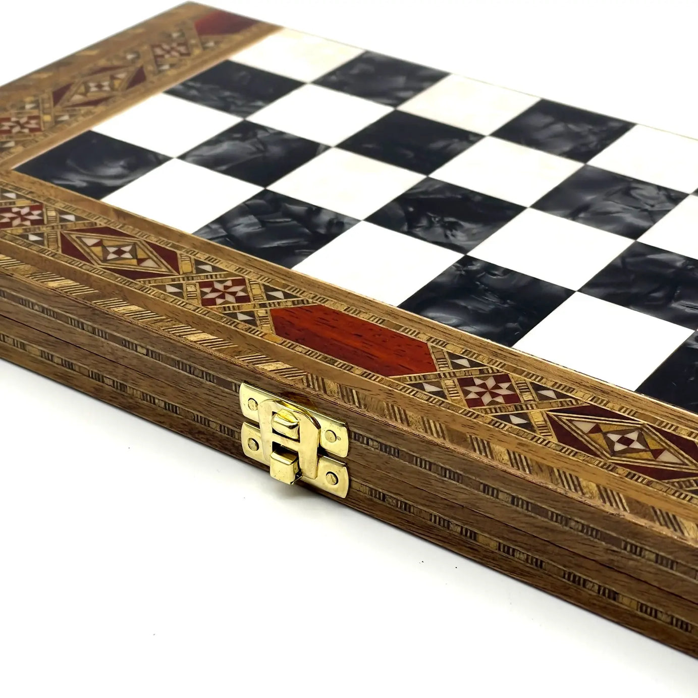 9" Handmade Small Luxury Folding Wooden Black Chess Board