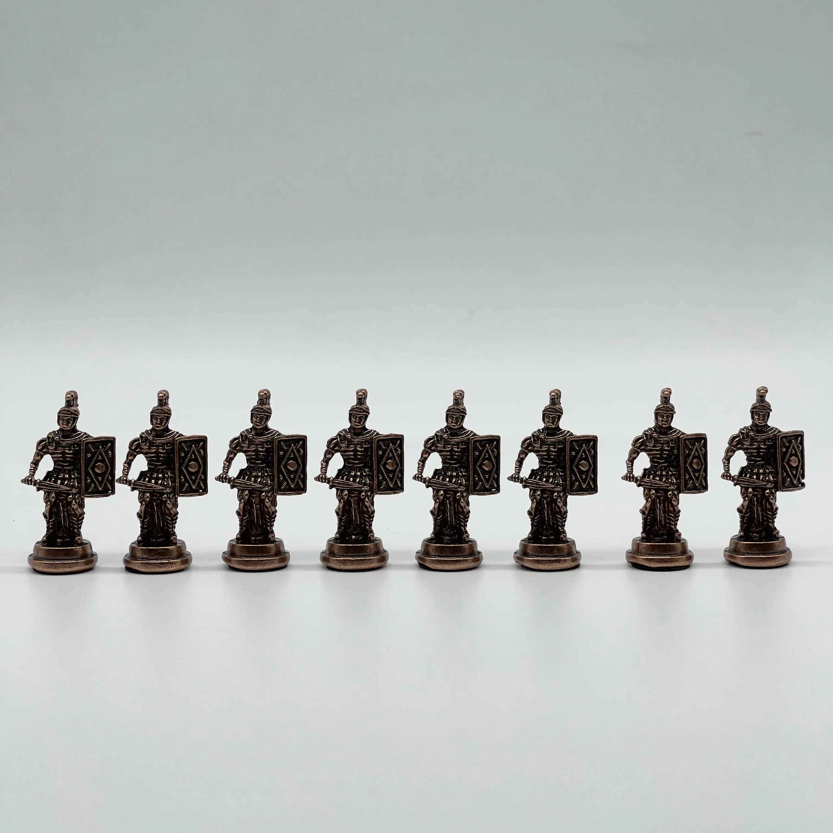 Metal Large Chess Pieces, Copper-Silver Romans Large Metal Chess Pieces Set
