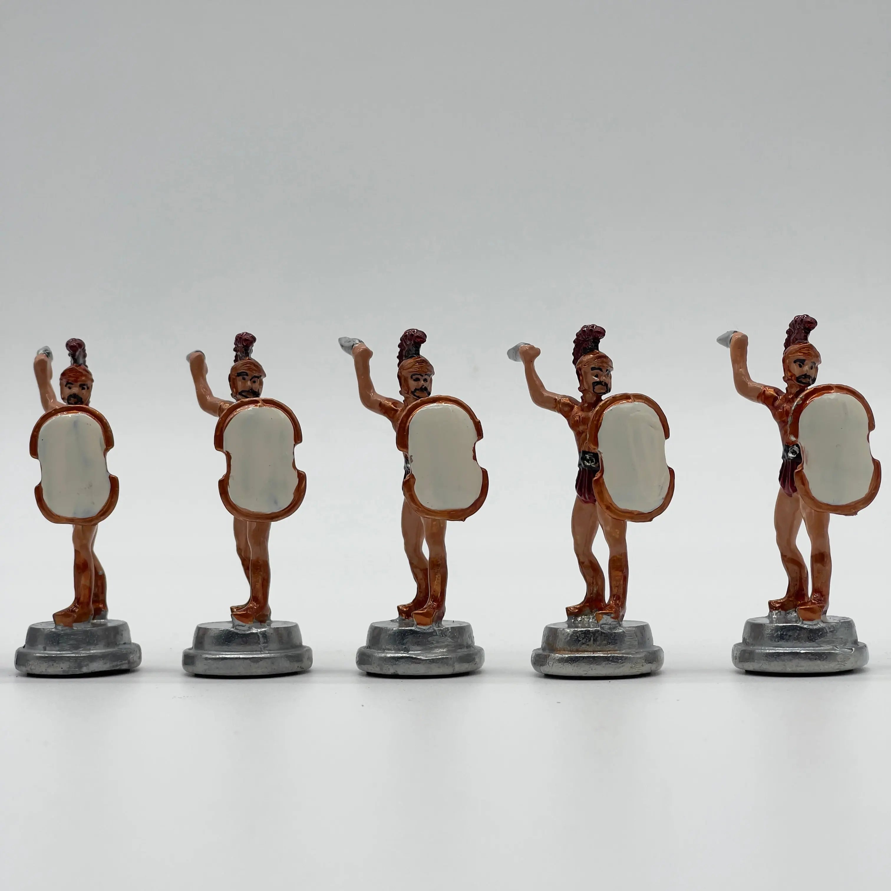 Handmade Metal Large Chess Pieces, Hand Paint Romans Large Metal Chess Pieces Set