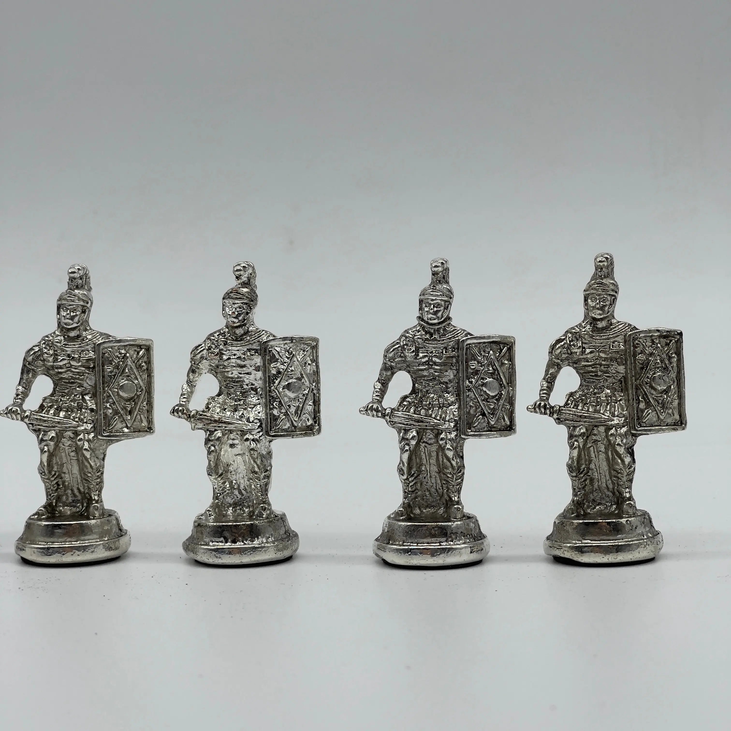 Handmade Metal Large Chess Pieces, Gold Greecein Large Metal Chess Pieces