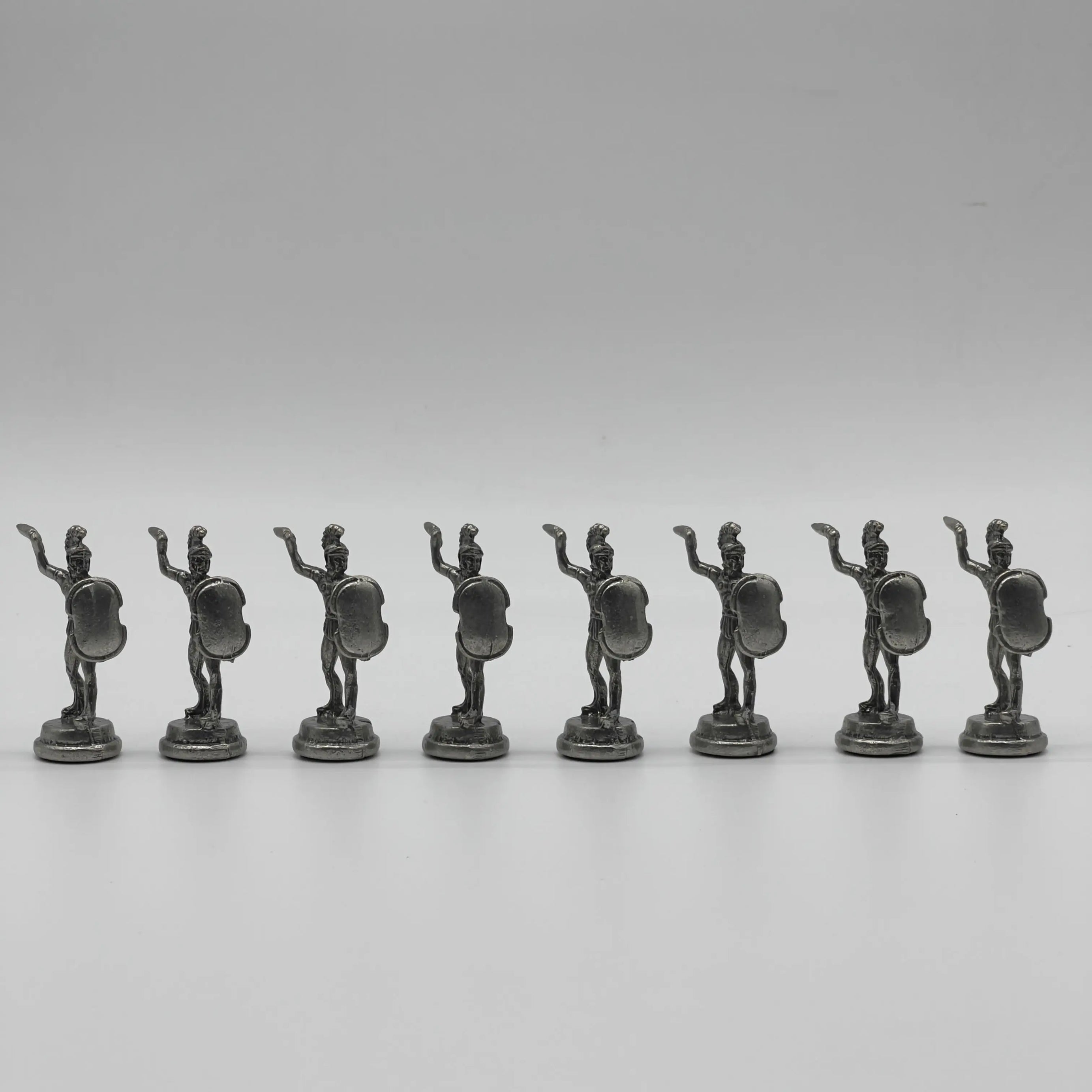 Handmade Metal Large Chess Pieces, Copper Greek Large Metal Chess Pieces Set