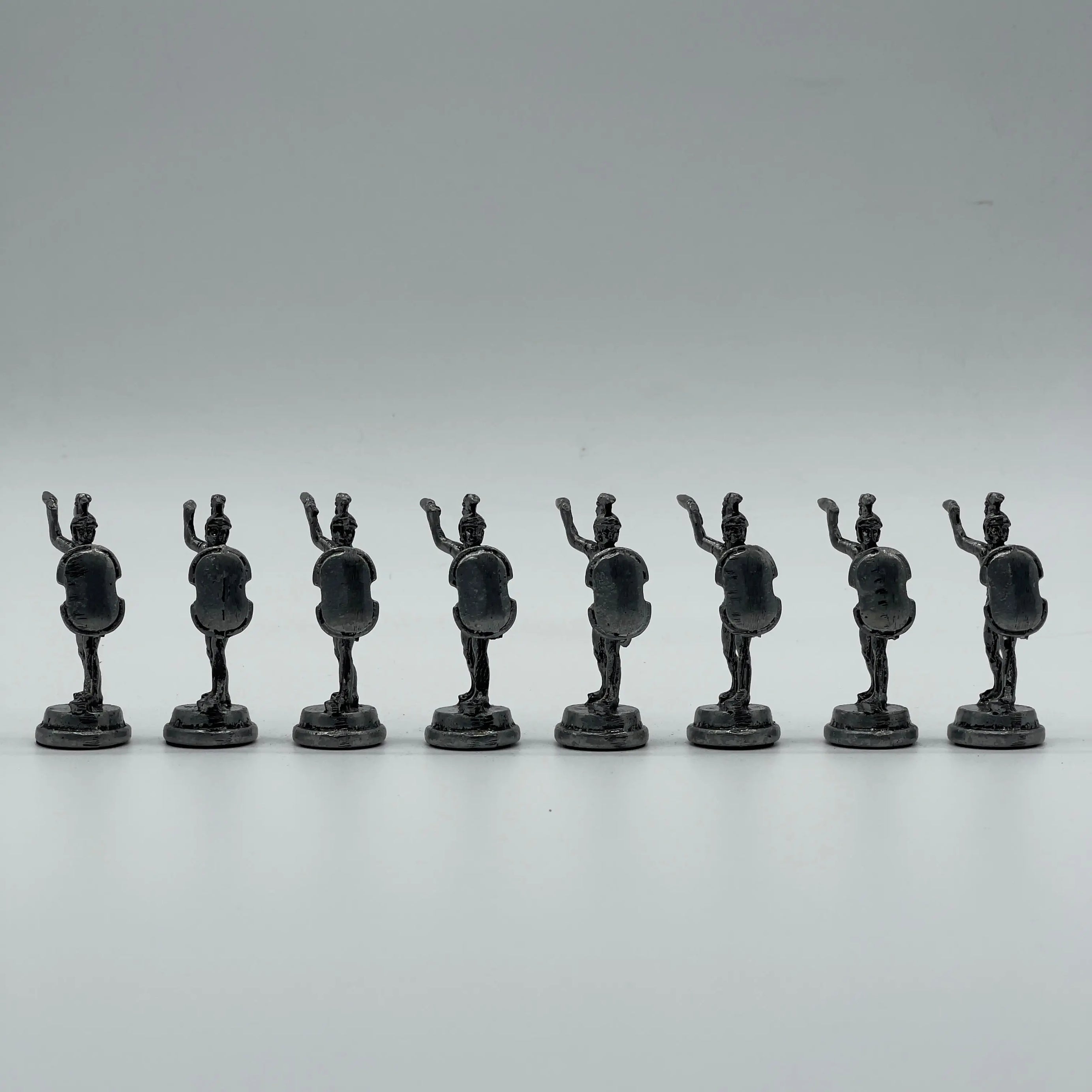 Handmade Metal Large Chess Pieces, Copper-Silver Romans Large Metal Chess Pieces