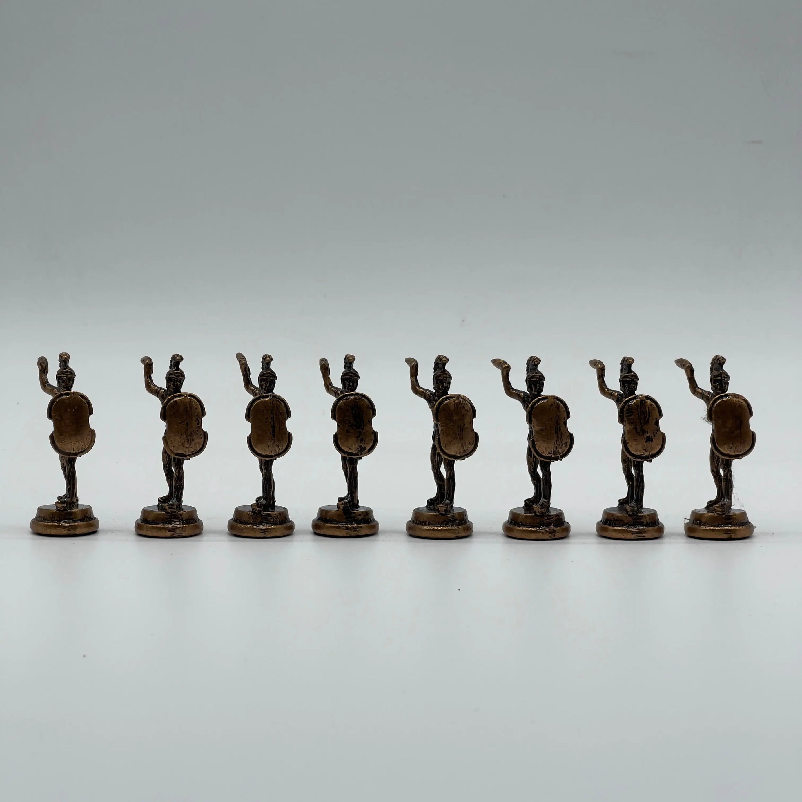 Handmade Metal Large Chess Pieces, Copper-Silver Romans Large Metal Chess Pieces