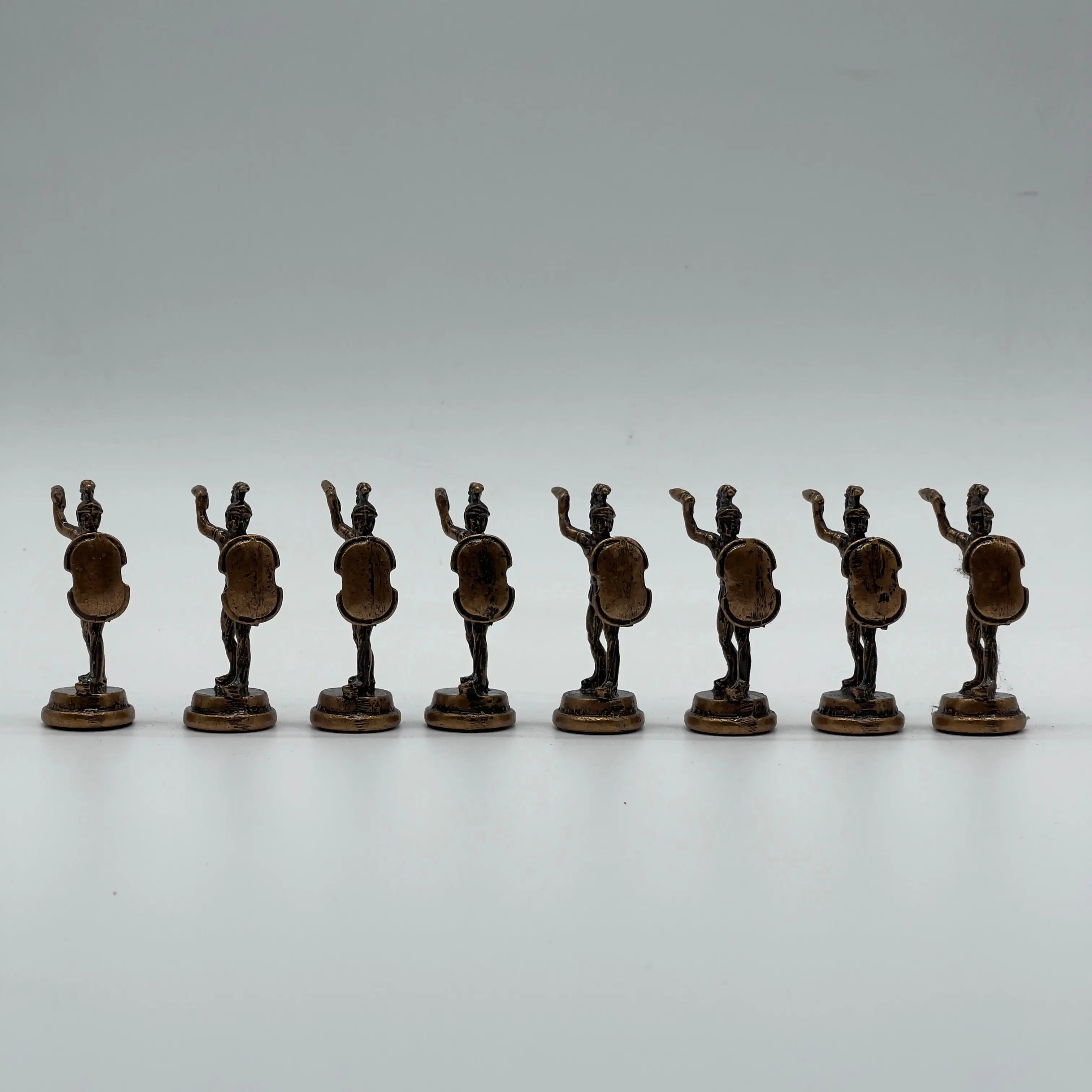 Handmade Metal Large Chess Pieces, Copper-Silver Romans Large Metal Chess Pieces