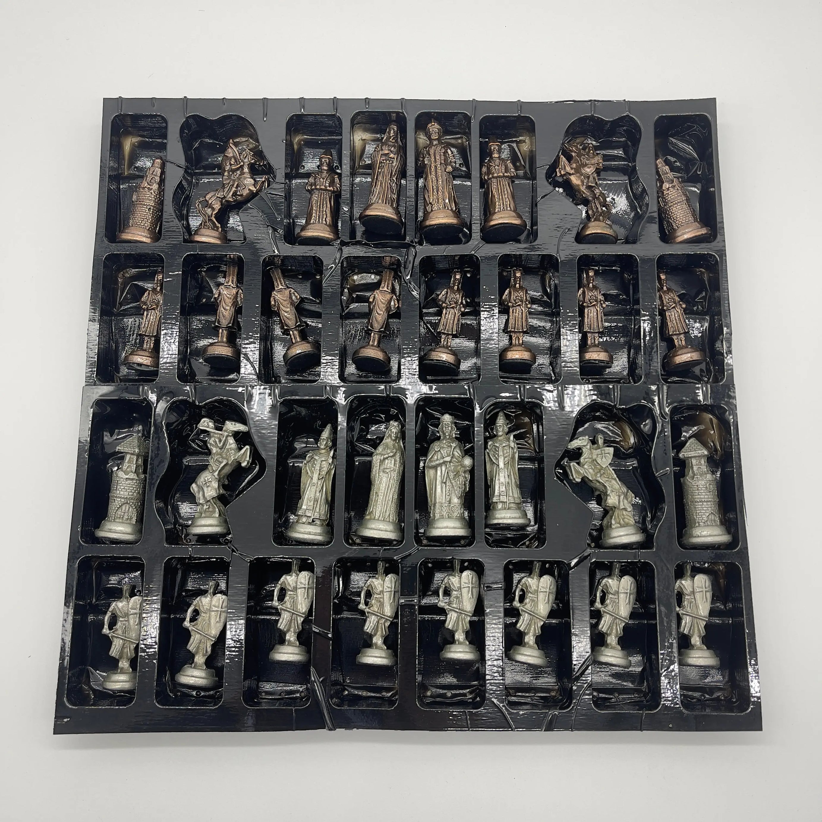 Handmade Metal Chess Pieces, Ottomans vs British Metal Chess Pieces Set