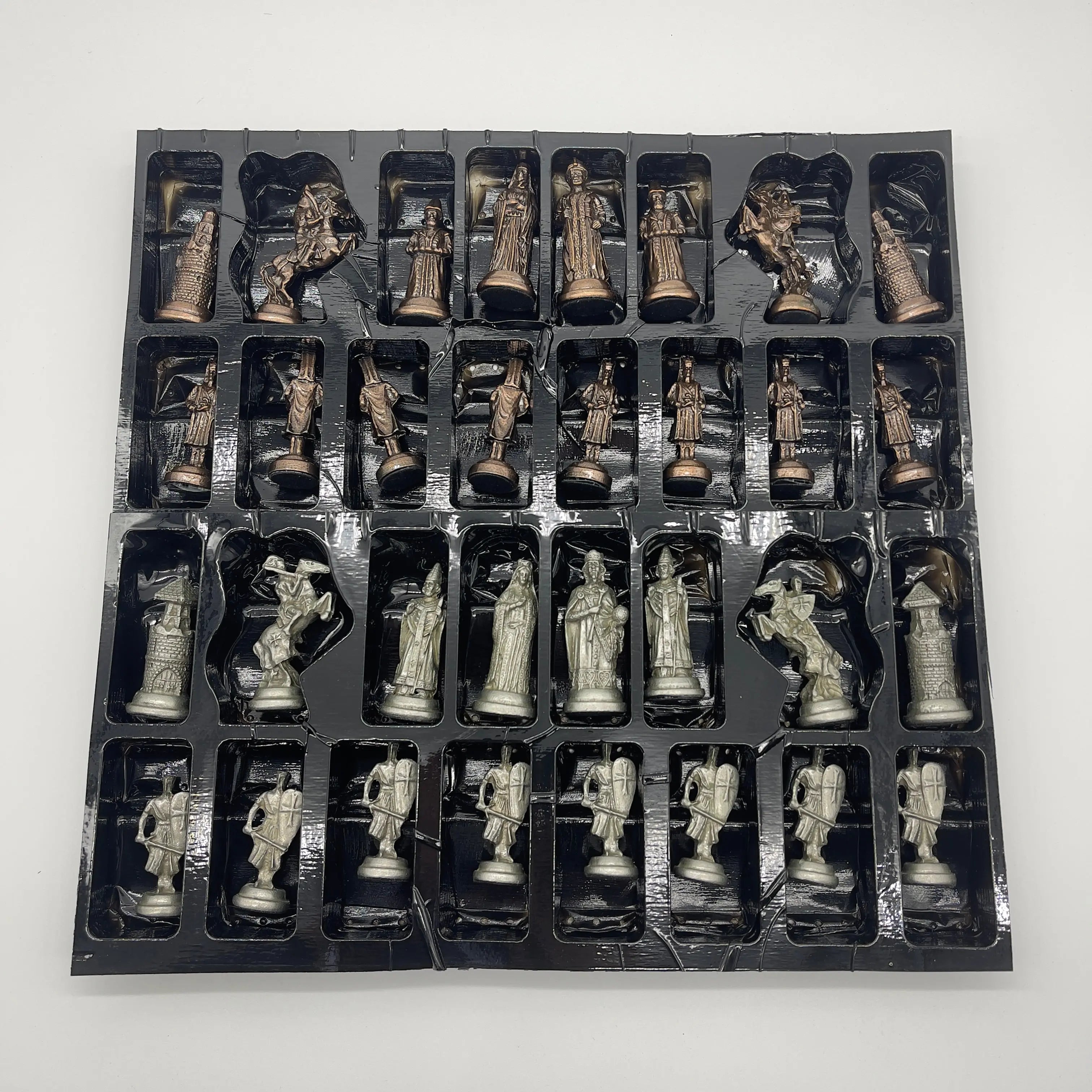 Handmade Metal Chess Pieces, Ottomans vs British Metal Chess Pieces Set