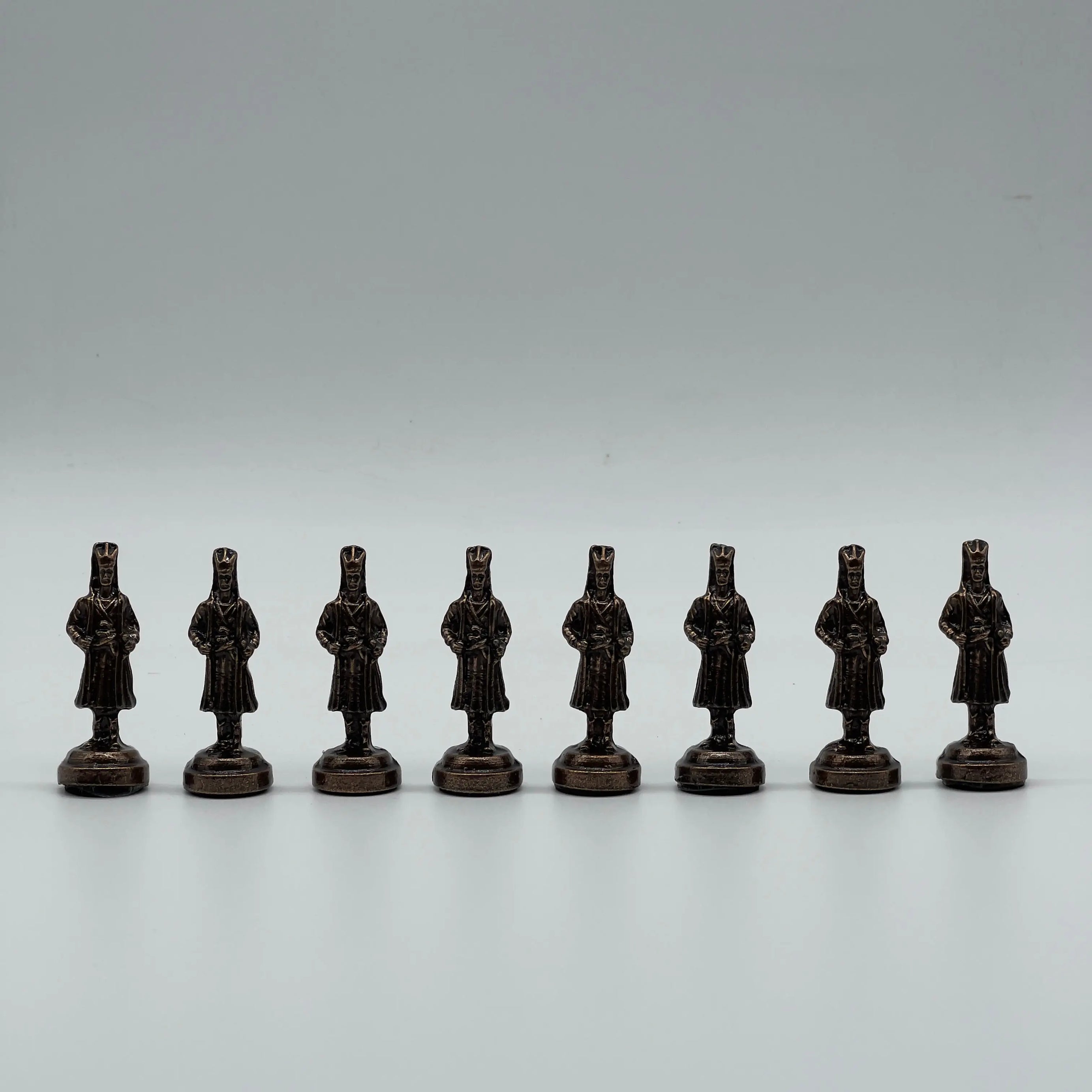 Handmade Metal Chess Pieces, Ottomans vs British Metal Chess Pieces Set