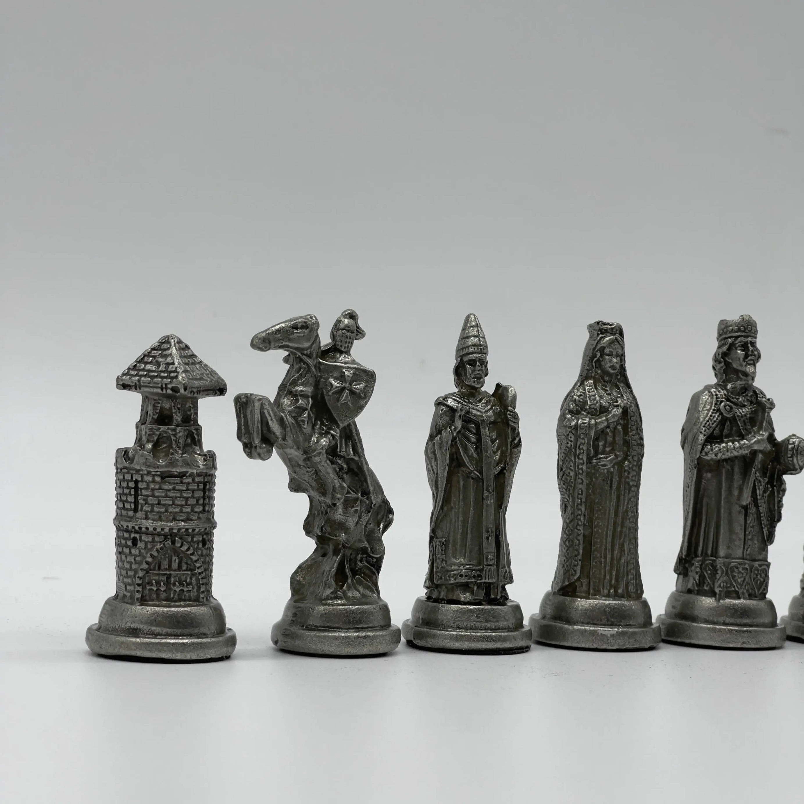 Handmade Metal Chess Pieces, Ottomans vs British Metal Chess Pieces Set