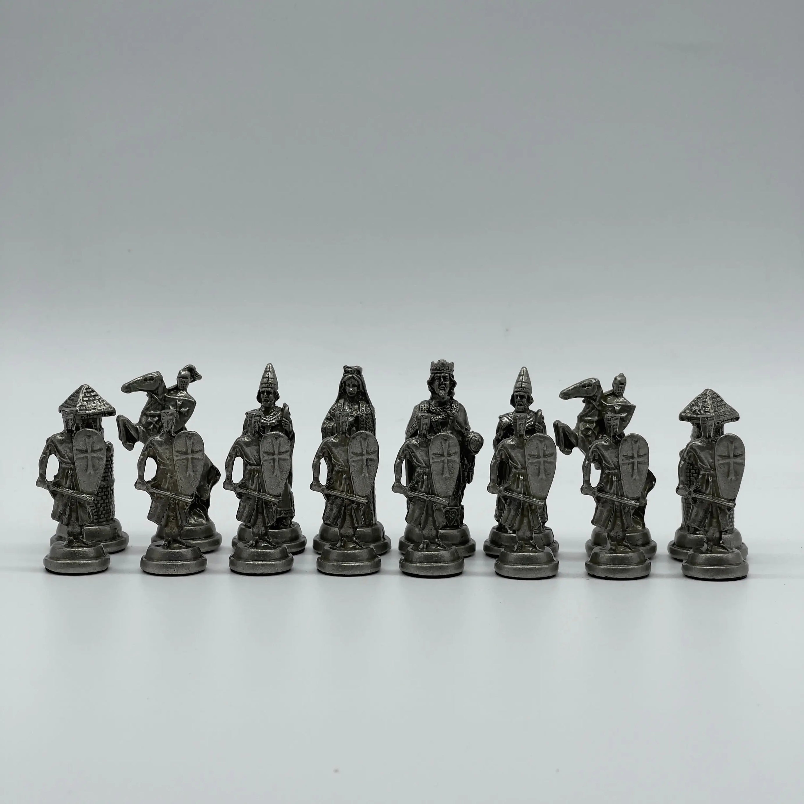 Handmade Metal Chess Pieces, Ottomans vs British Metal Chess Pieces Set