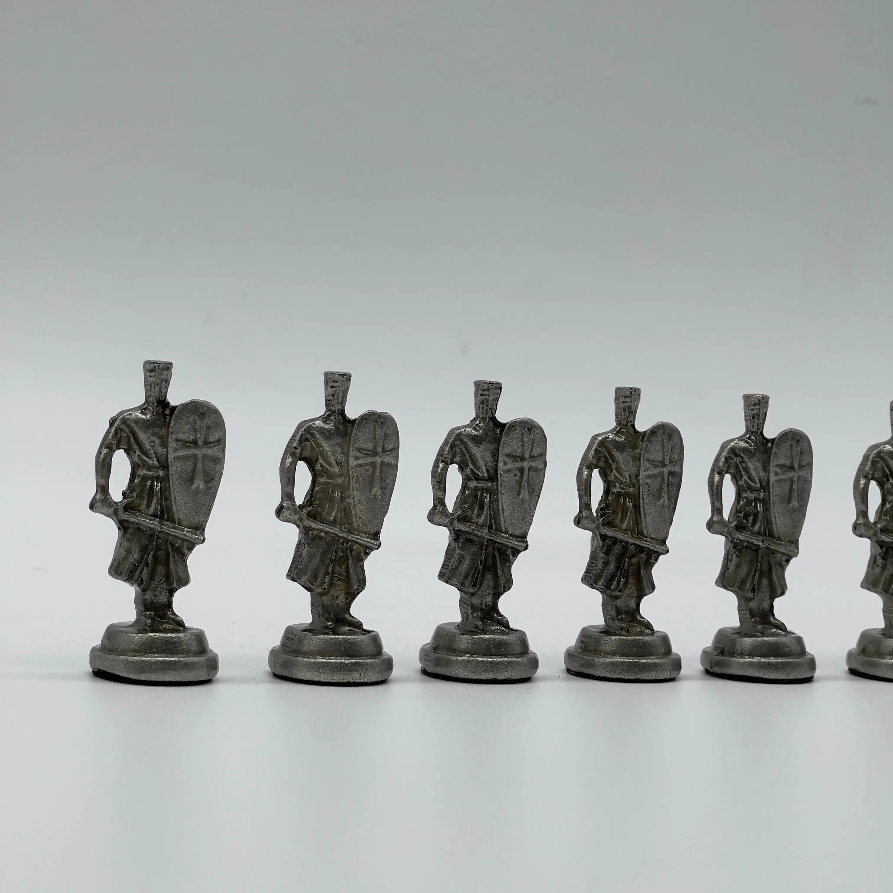 Handmade Metal Chess Pieces, Ottomans vs British Metal Chess Pieces Set