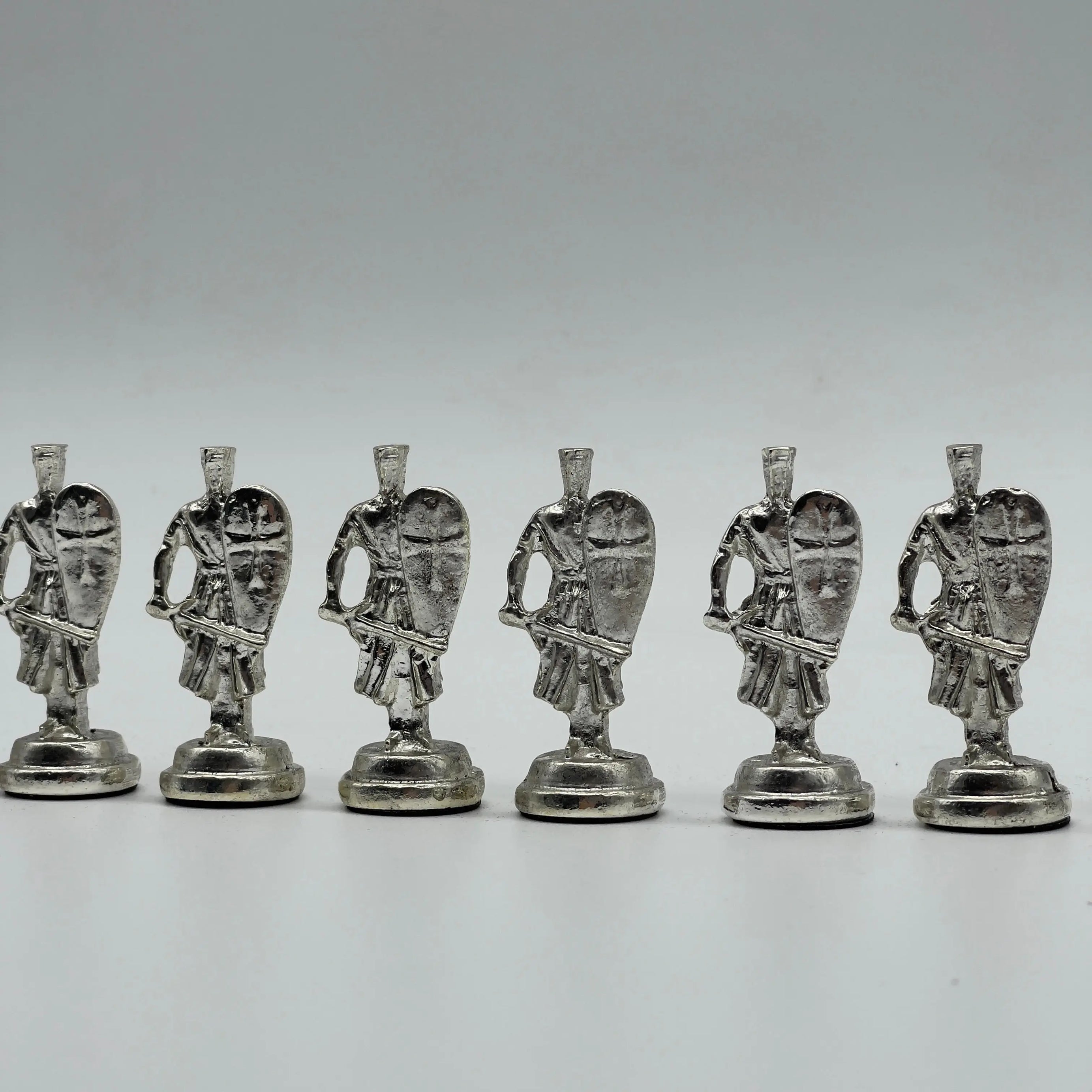 Handmade Metal Large Chess Pieces, Gold Ottomans Large Metal Chess Pieces