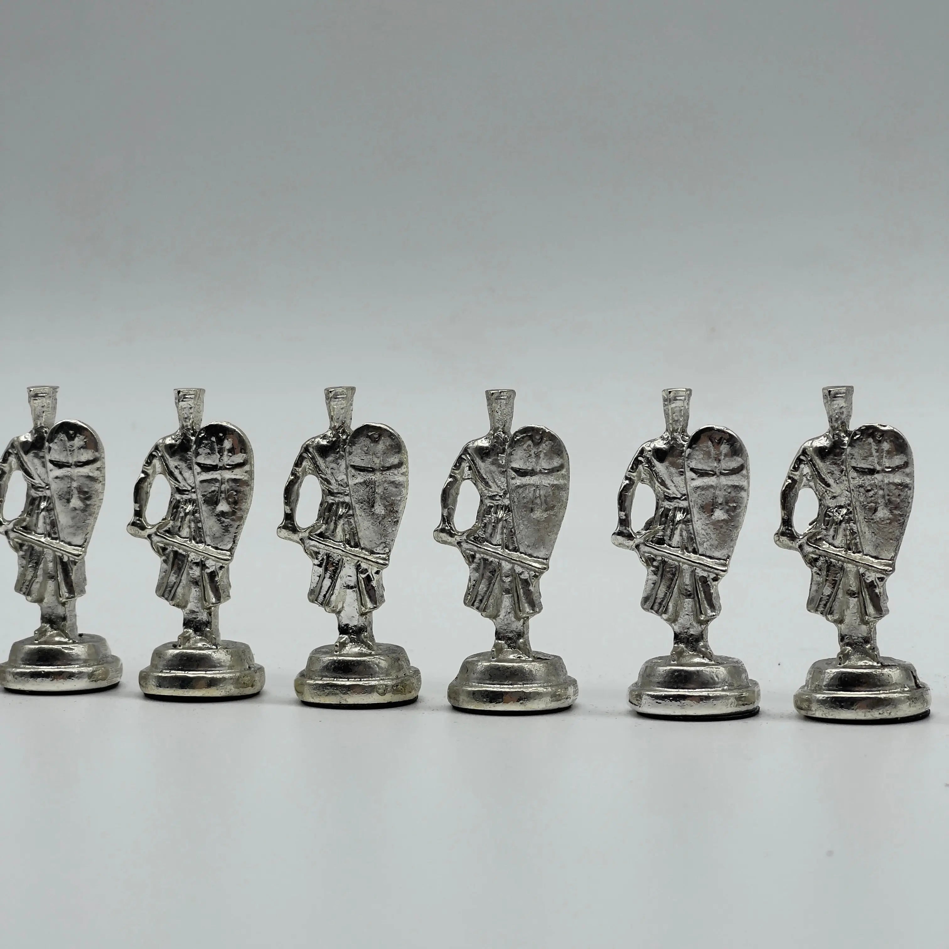 Handmade Metal Large Chess Pieces, Gold Ottomans Large Metal Chess Pieces