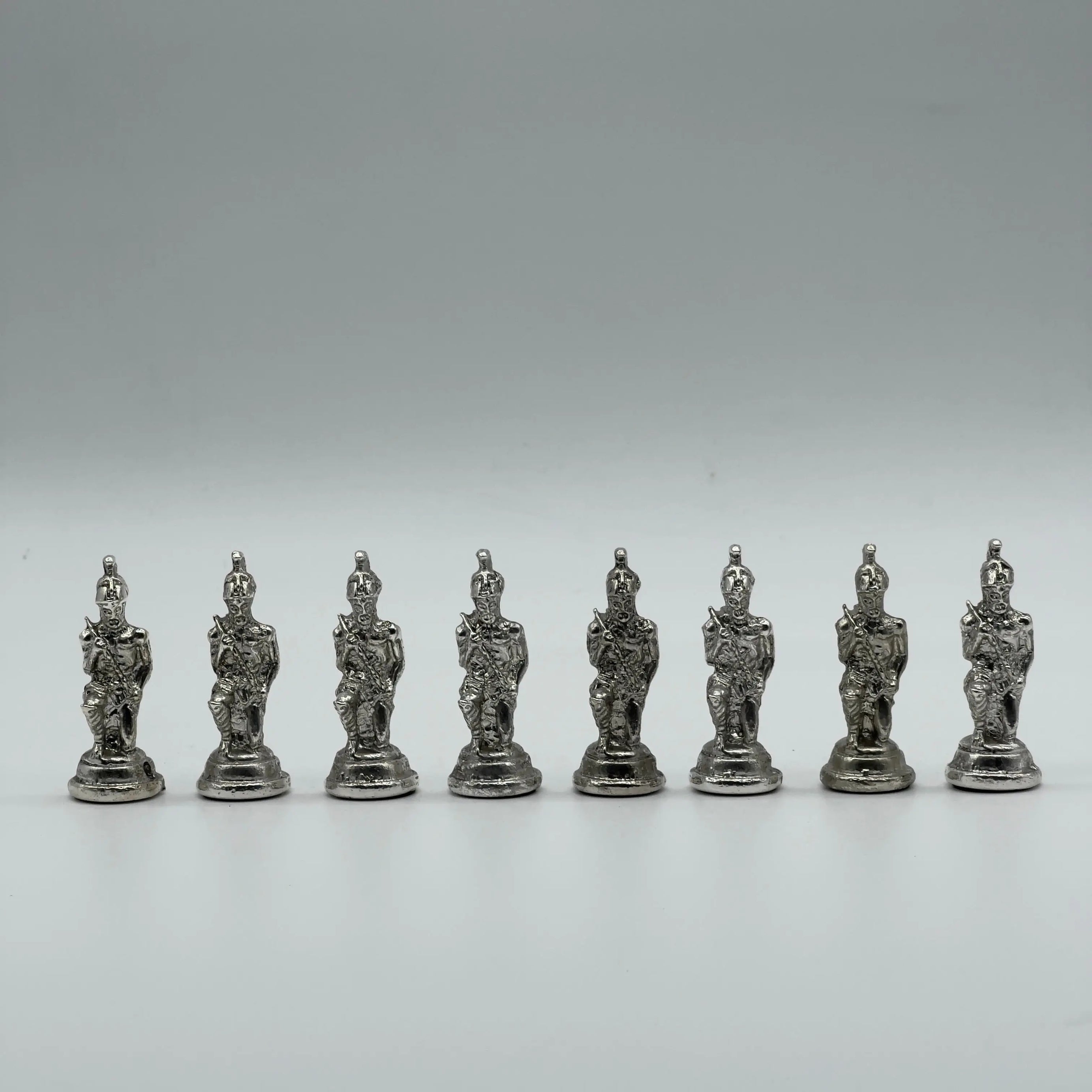 Handmade Metal Large Chess Pieces, Gold-Silver Pegasus Large Metal Chess Pieces