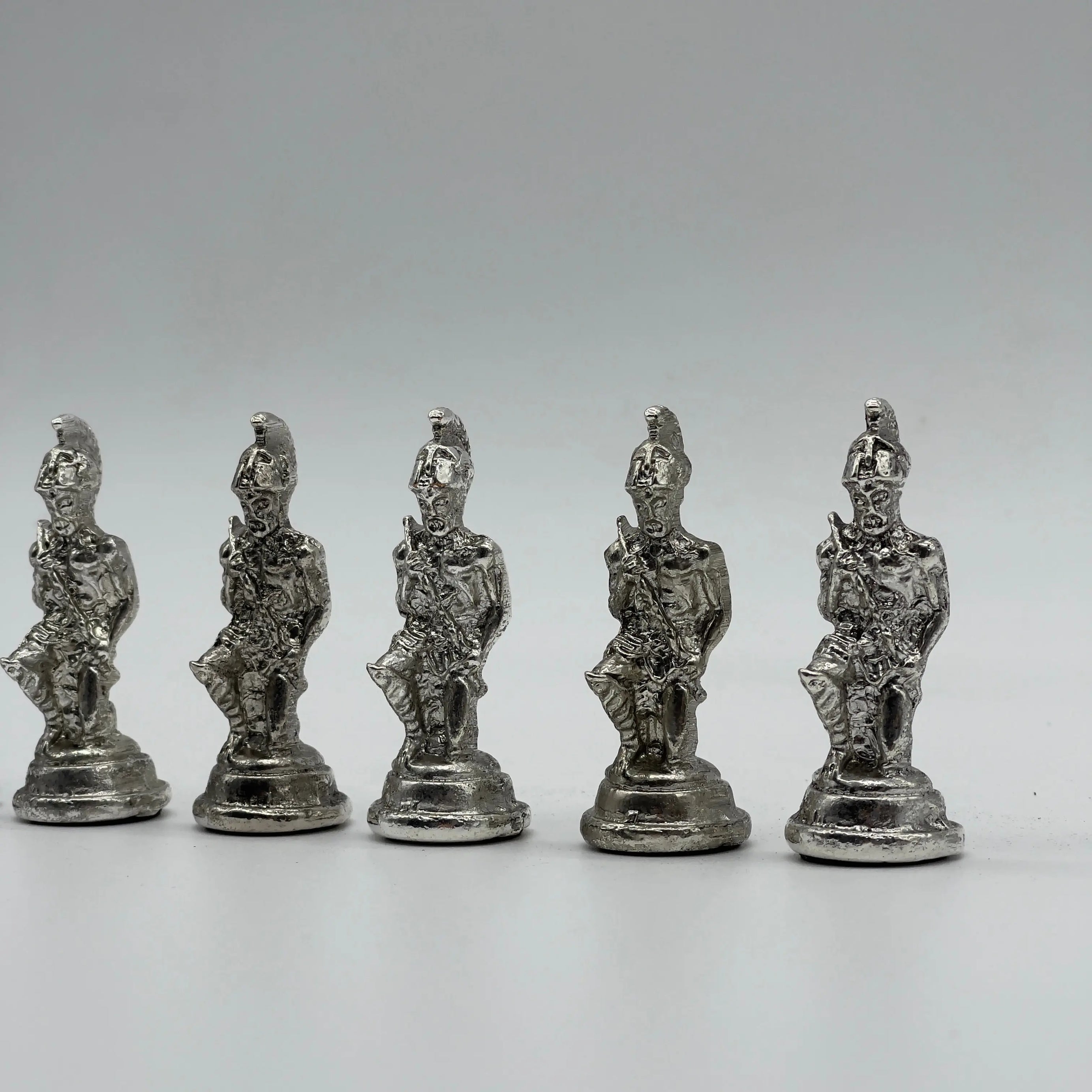 Handmade Metal Large Chess Pieces, Gold-Silver Pegasus Large Metal Chess Pieces