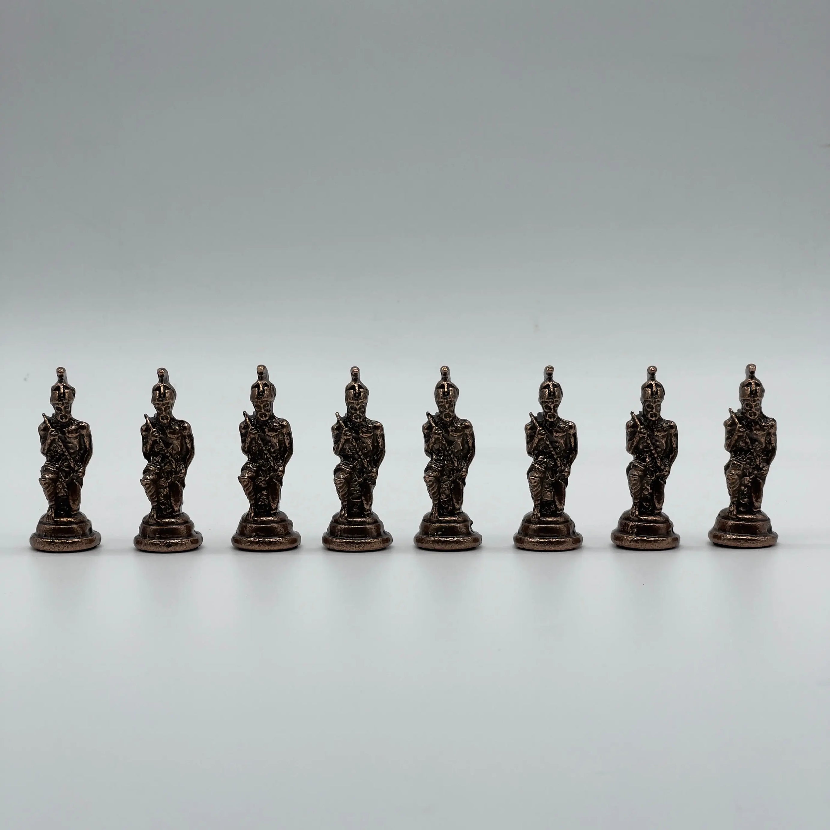 Handmade Copper-Silver Large Metal Pegasus Chess Pieces, Chess Pieces Set