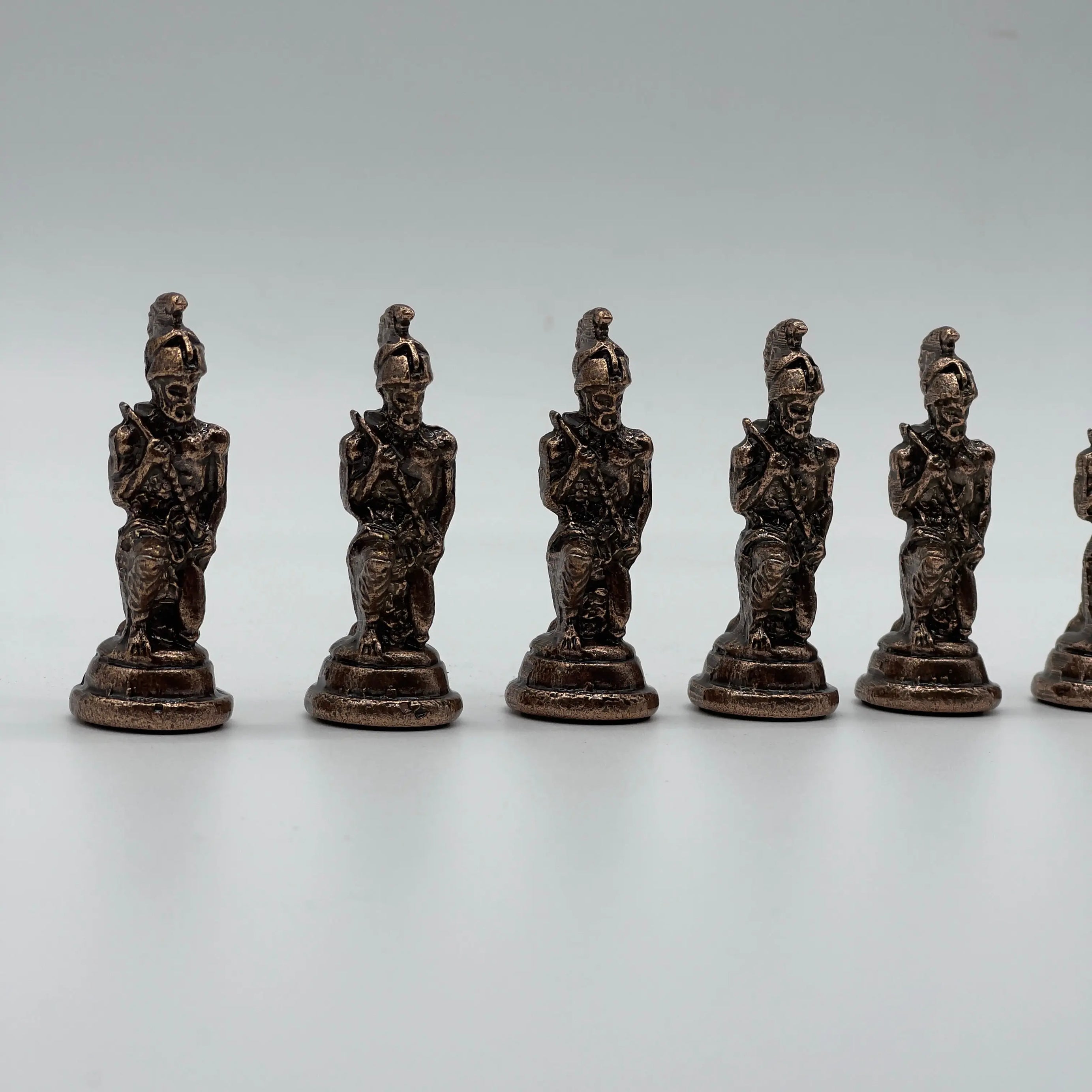 Handmade Copper-Silver Large Metal Pegasus Chess Pieces, Chess Pieces Set