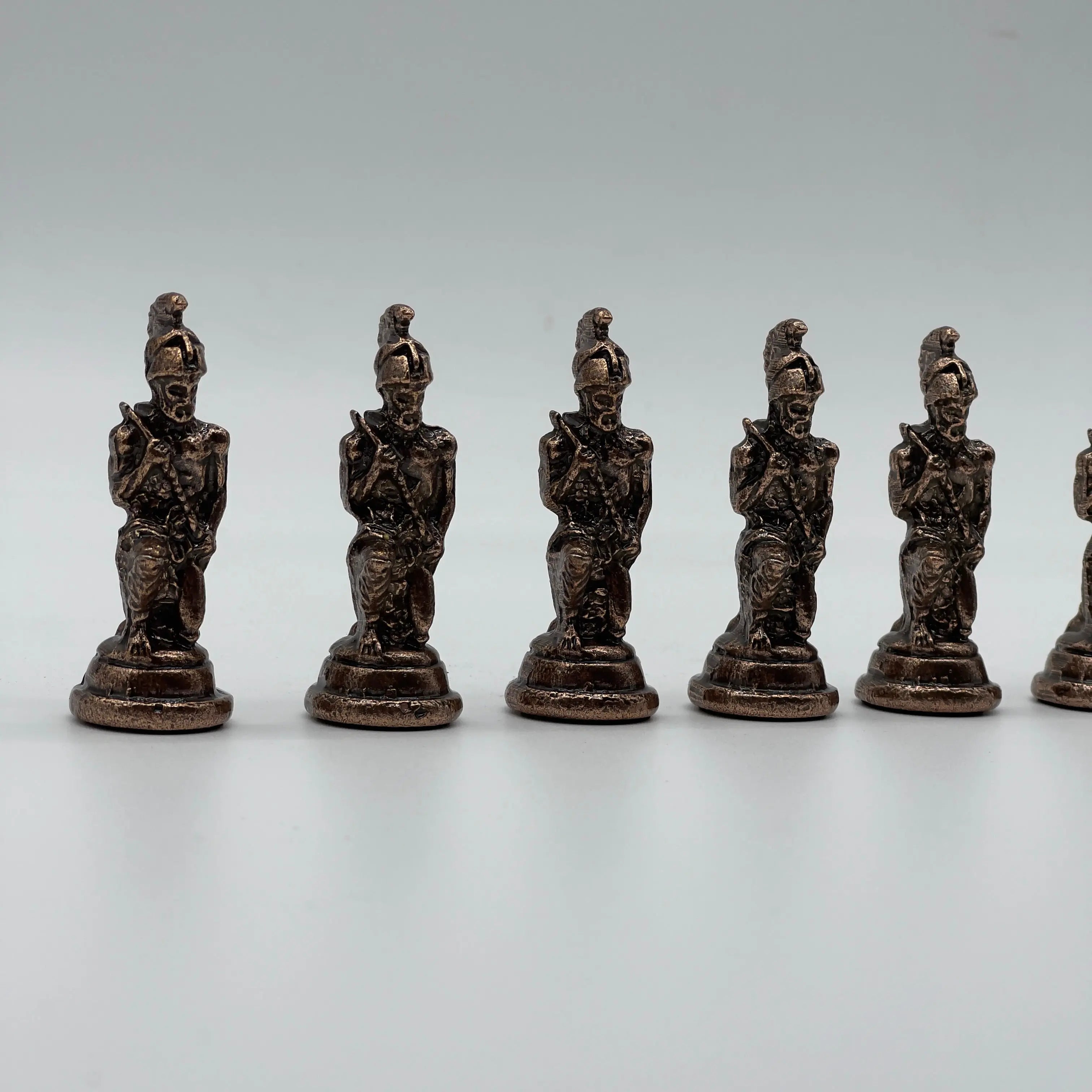 Handmade Copper-Silver Large Metal Pegasus Chess Pieces, Chess Pieces Set