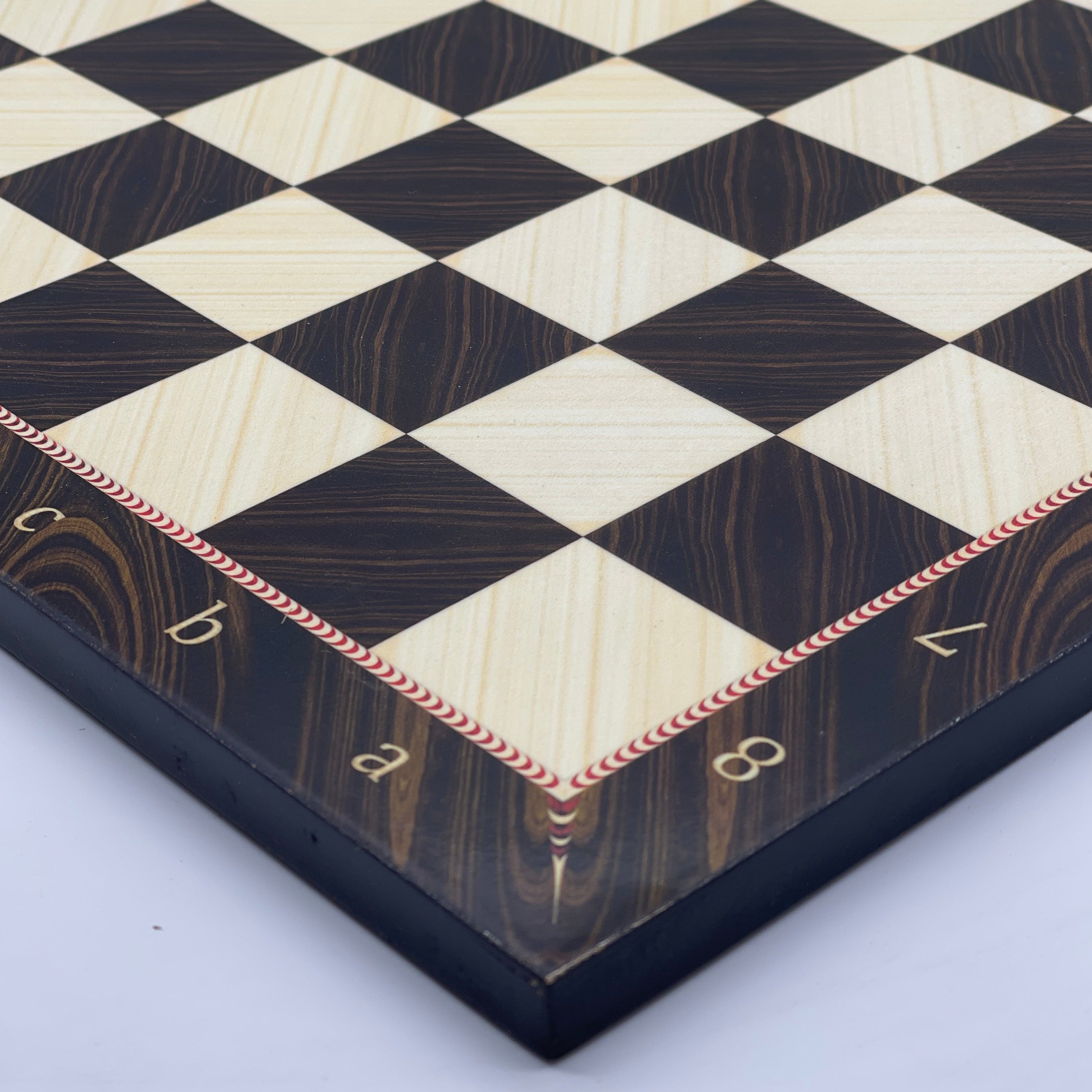 Brown Marble Pattern Wooden Chess Board With Crusaders Chess Pieces