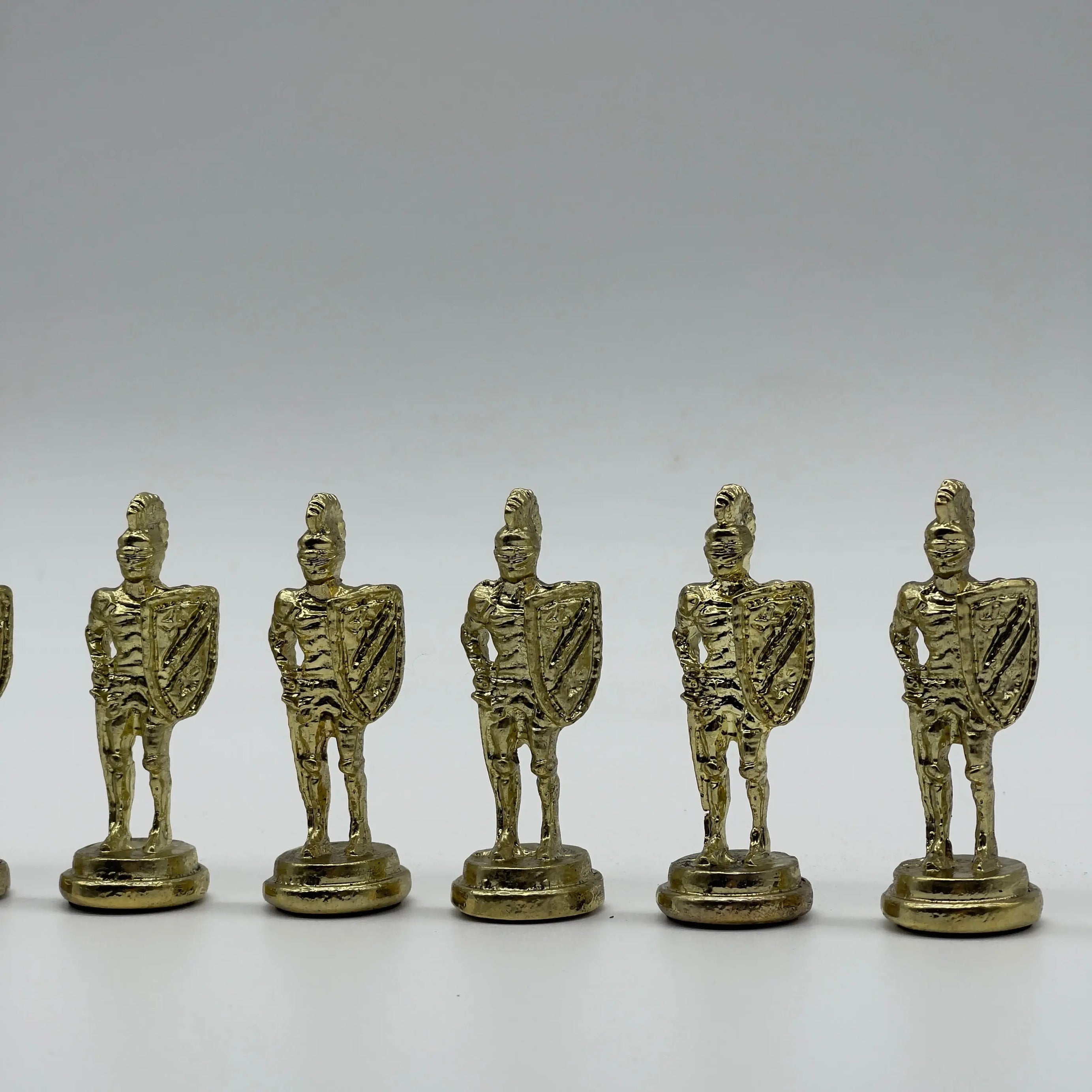 Handmade Metal Large Chess Pieces, Gold Silver Spanish Large Metal Chess Pieces