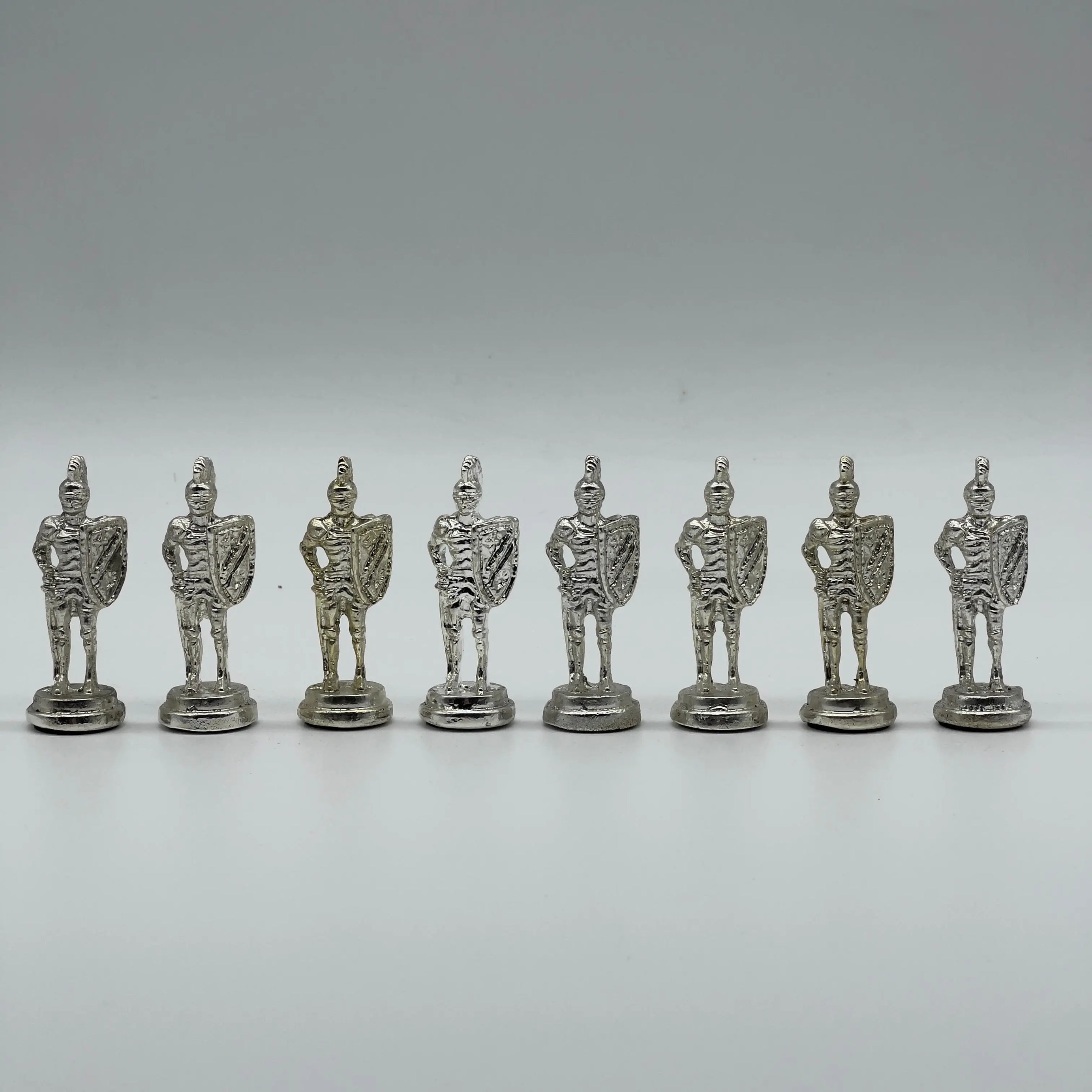 Handmade Metal Large Chess Pieces, Gold Silver Spanish Large Metal Chess Pieces