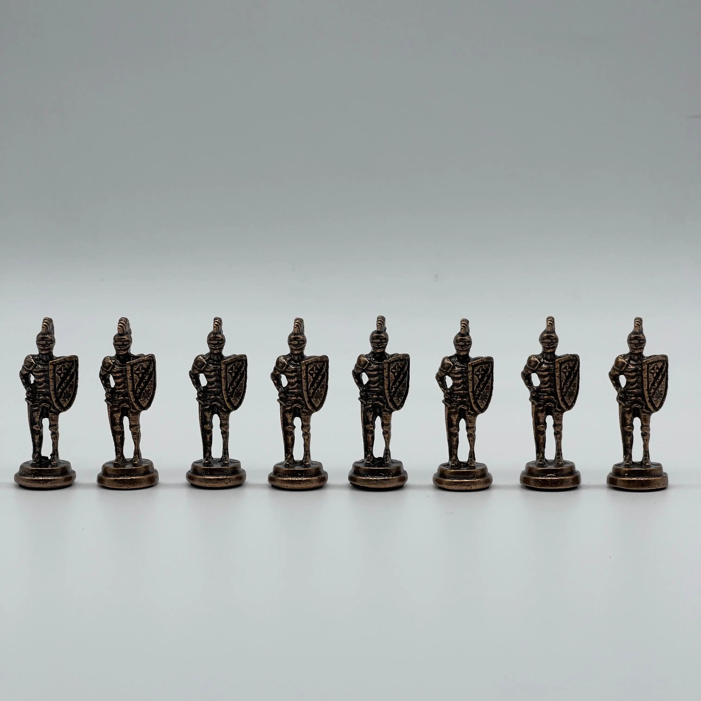 Handmade Metal Large Chess Pieces, Copper Silver Large Metal Chess Pieces