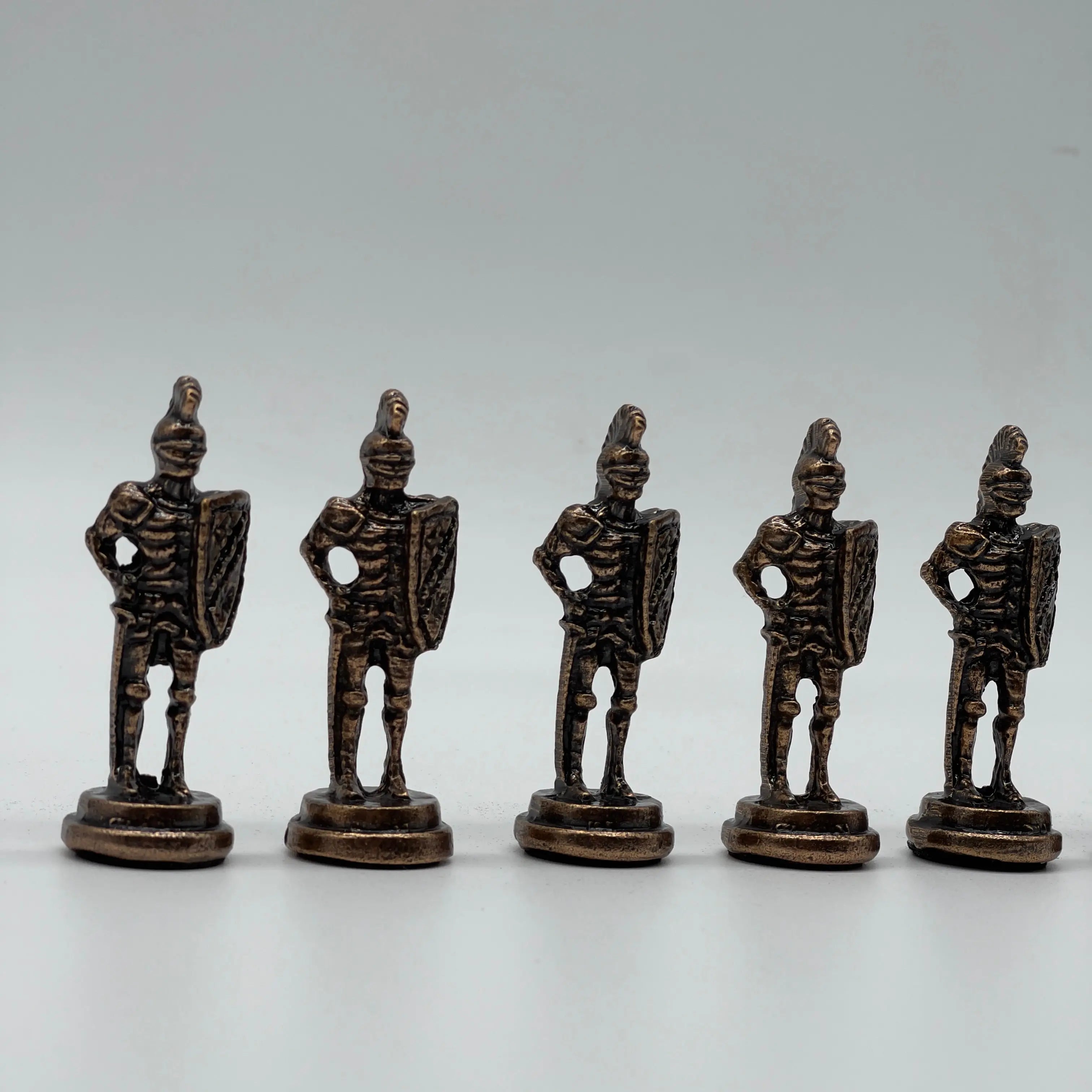 Handmade Metal Large Chess Pieces, Copper Silver Large Metal Chess Pieces
