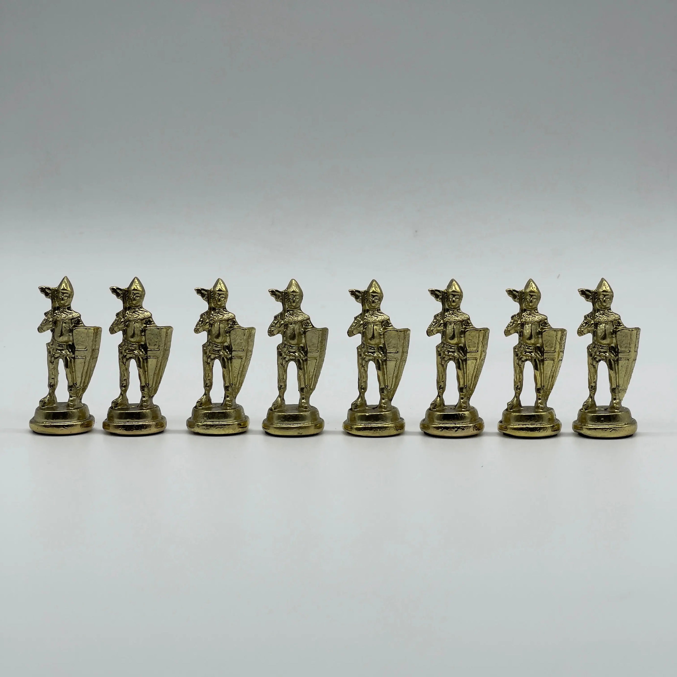 Handmade Metal Large Chess Pieces, Gold Silver Romans Large Metal Chess Pieces