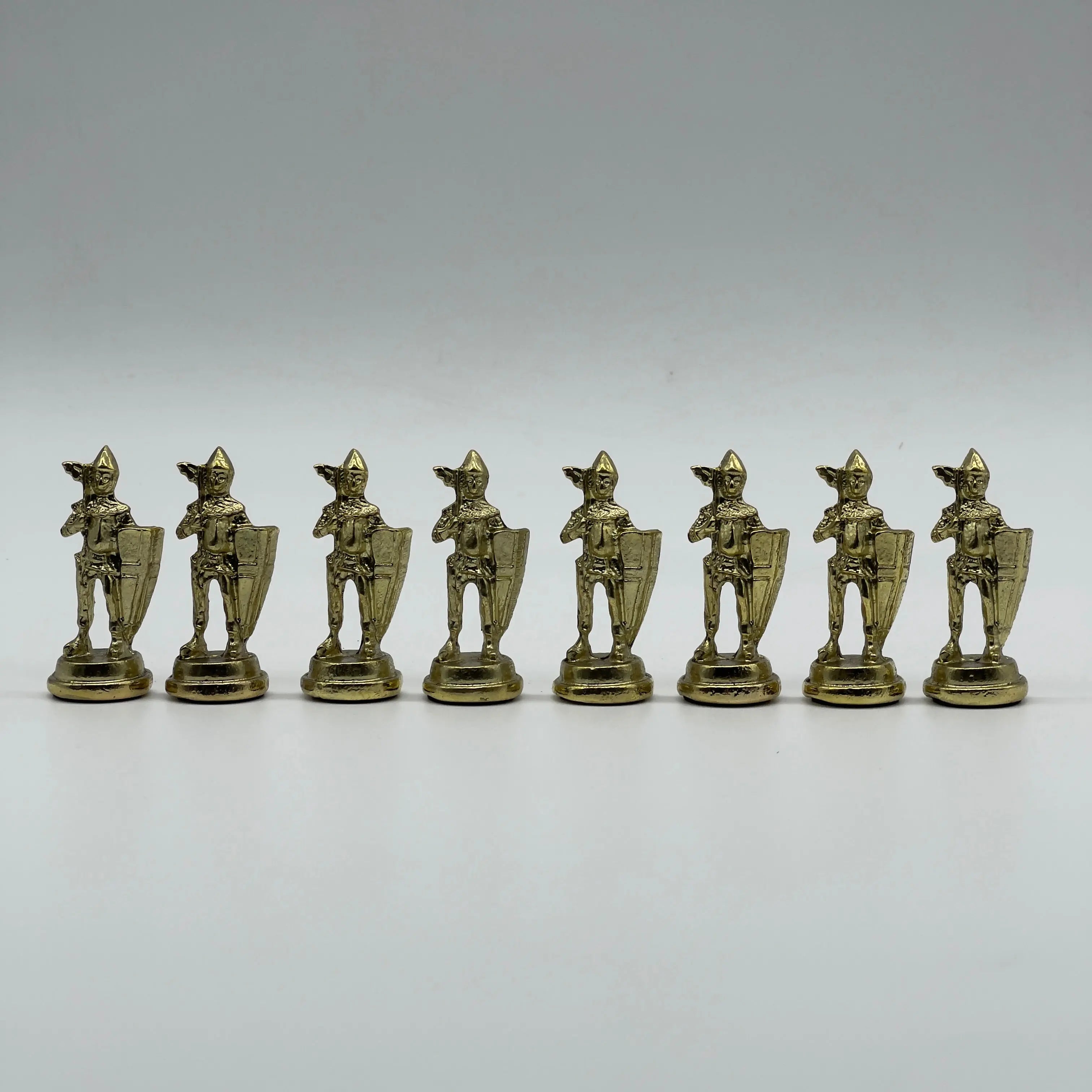 Handmade Metal Large Chess Pieces, Gold Silver Romans Large Metal Chess Pieces