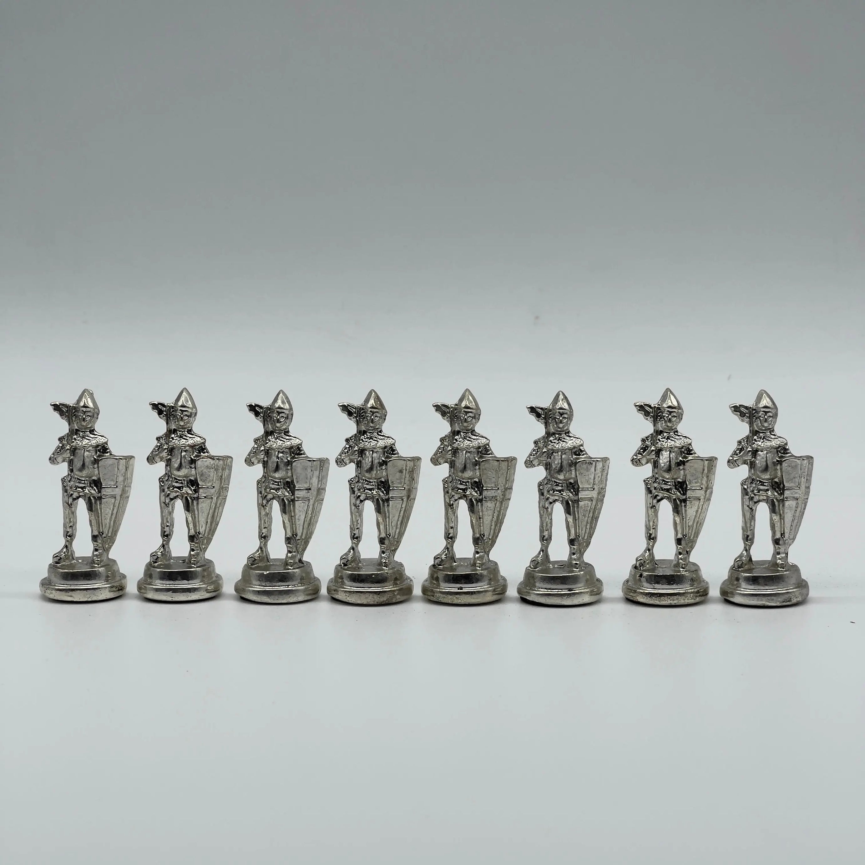 Handmade Metal Large Chess Pieces, Gold Silver Romans Large Metal Chess Pieces