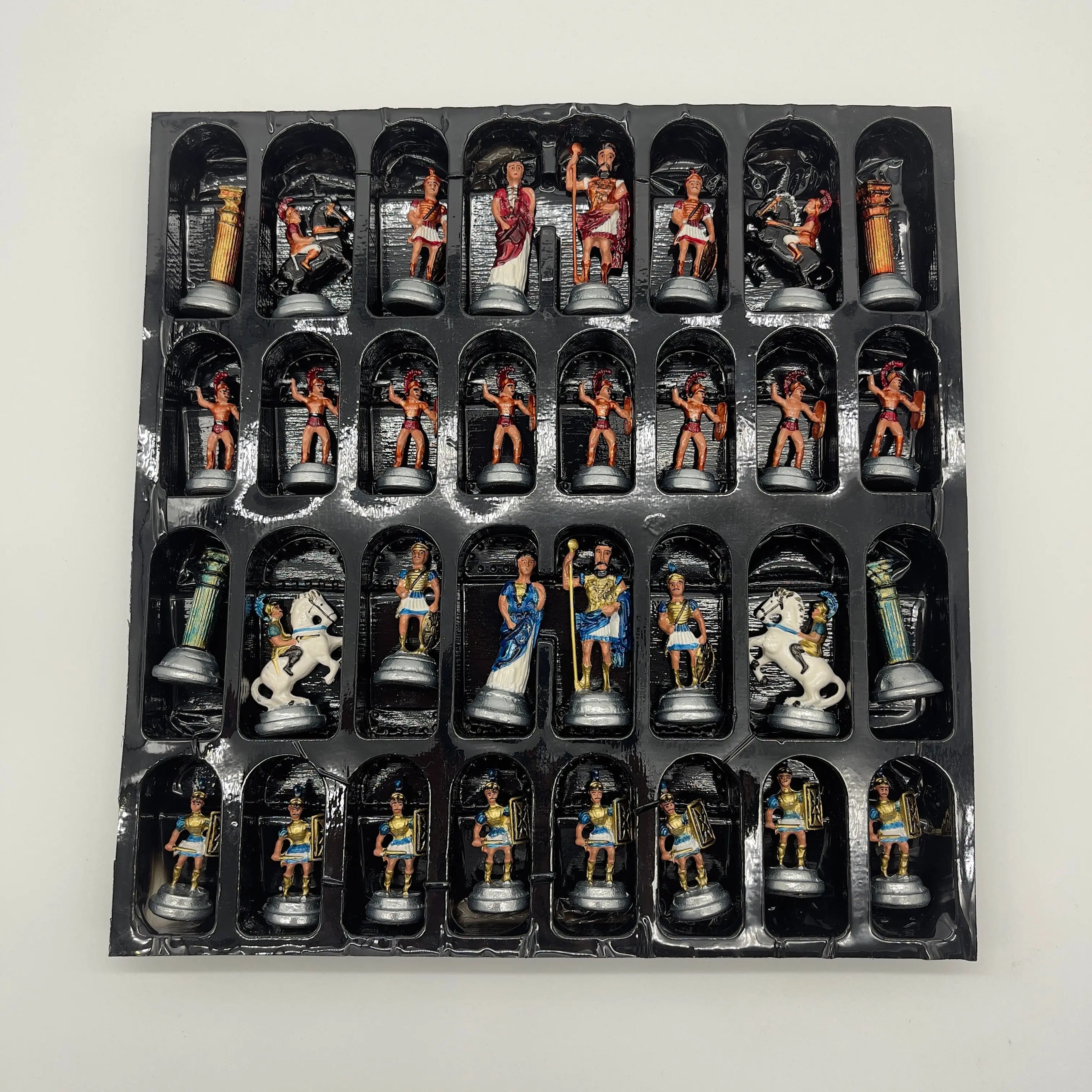 Haindpaint British Metal Chess Pieces, Haindpaint Metal Chess Pieces Set