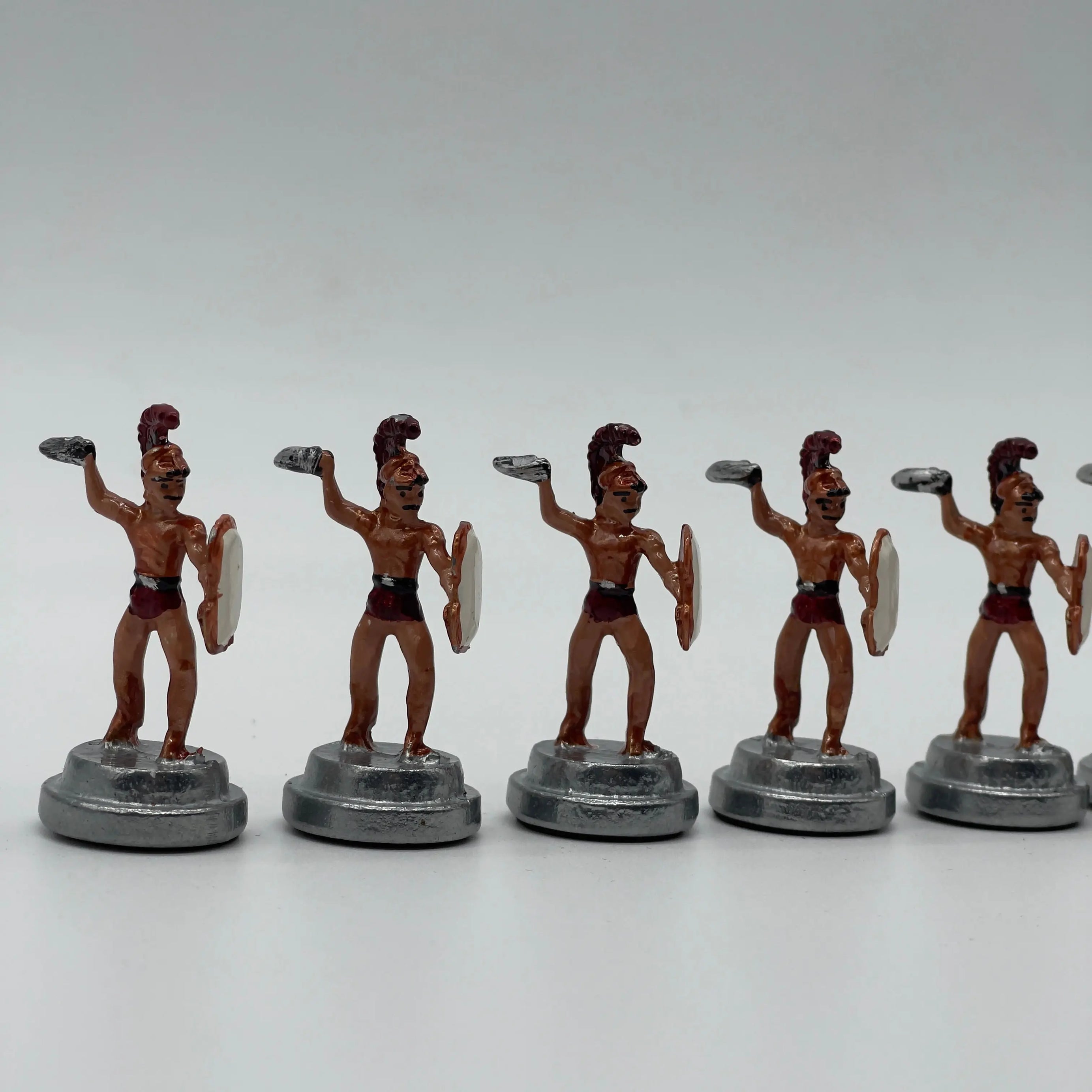 Haindpaint British Metal Chess Pieces, Haindpaint Metal Chess Pieces Set