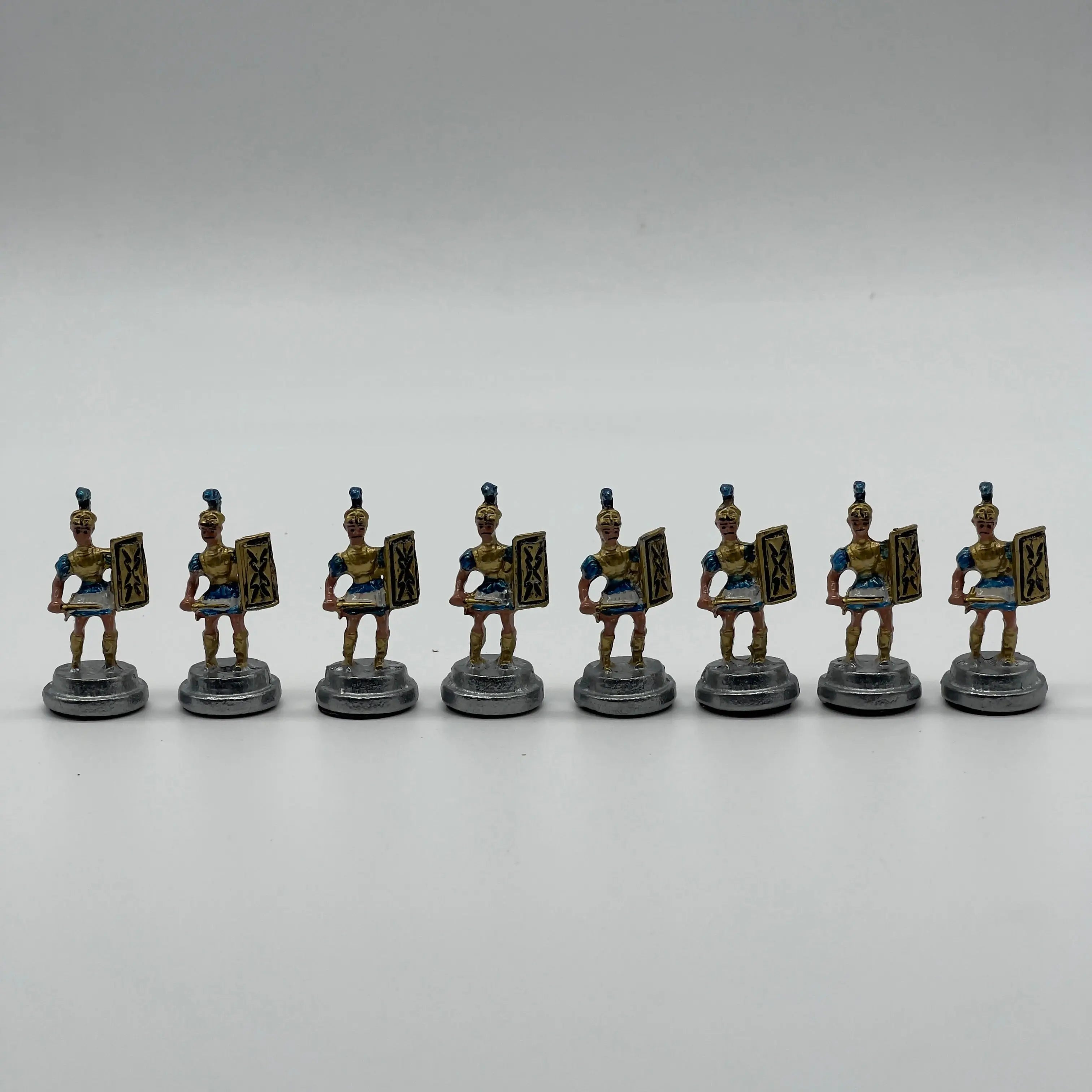 Haindpaint British Metal Chess Pieces, Haindpaint Metal Chess Pieces Set
