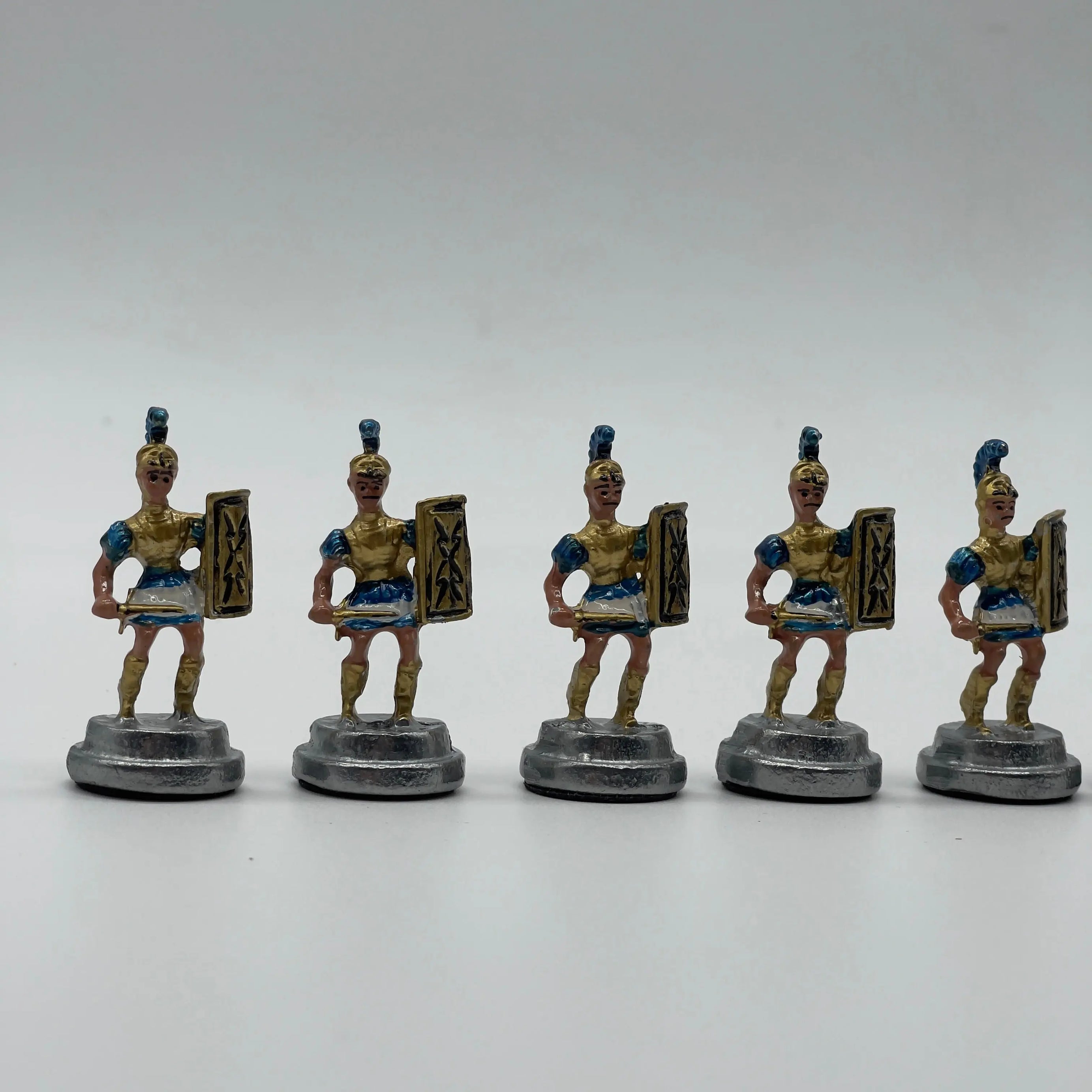 Haindpaint British Metal Chess Pieces, Haindpaint Metal Chess Pieces Set