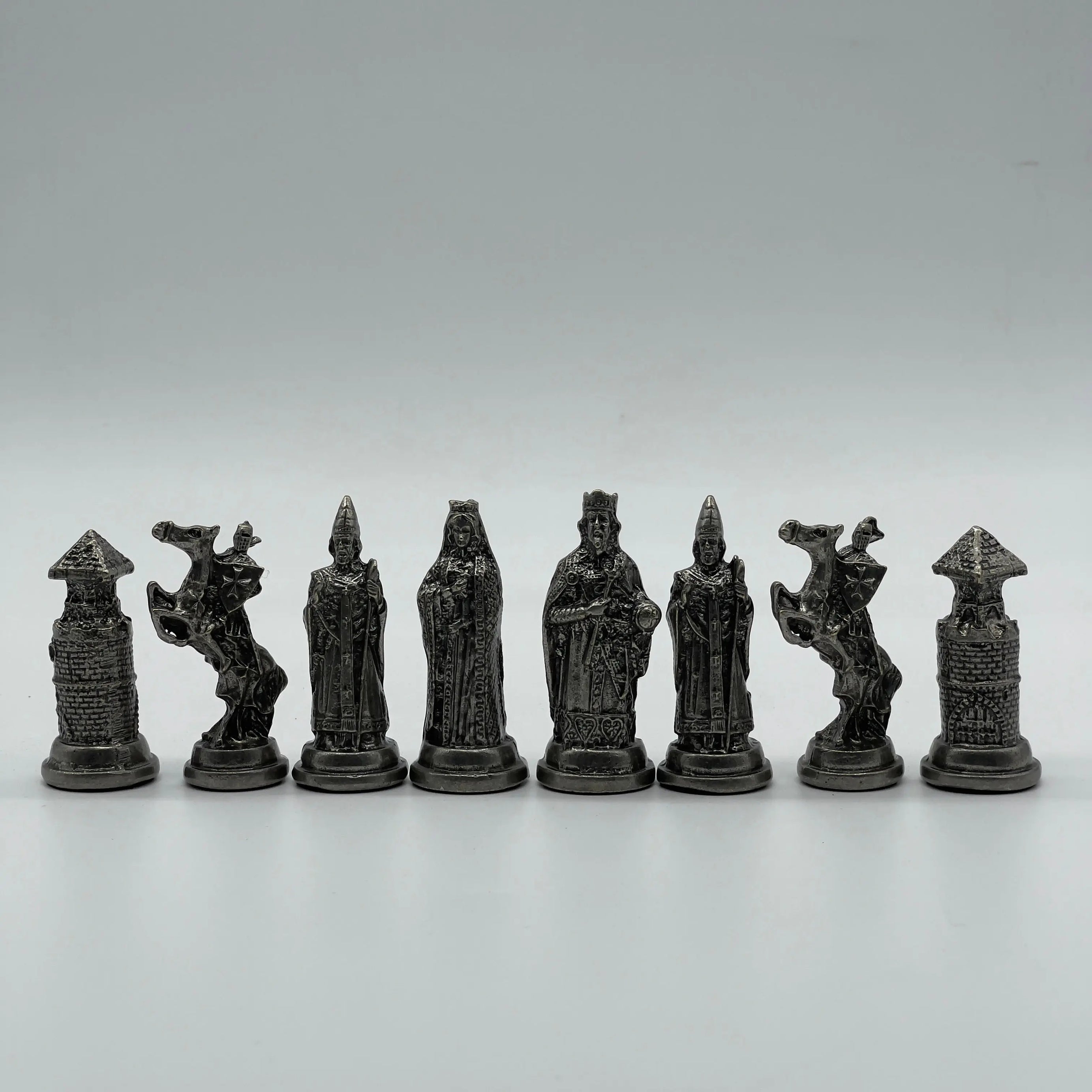 Handmade Metal Chess Pieces, Ottomans vs British Metal Chess Pieces Set