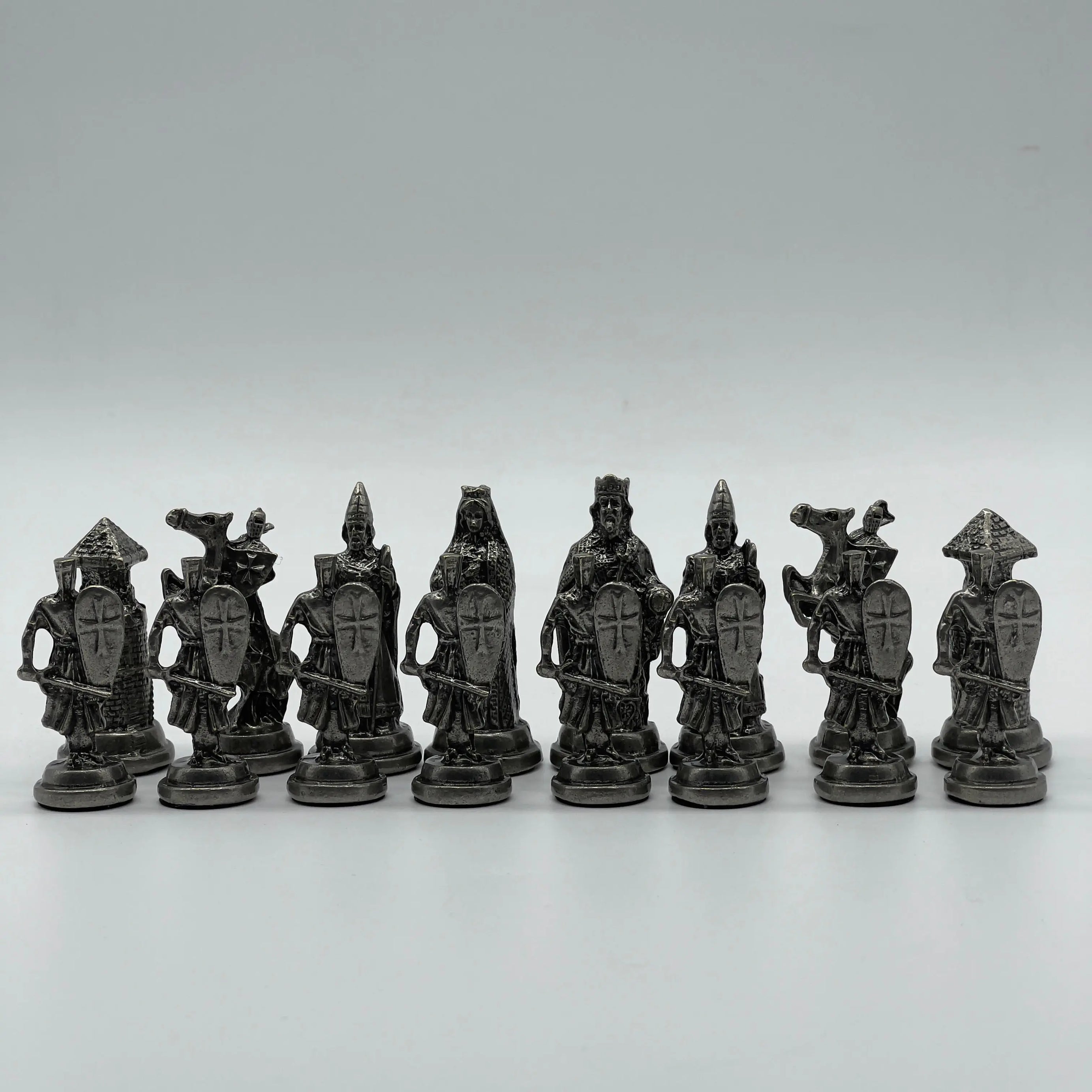 Handmade Metal Chess Pieces, Ottomans vs British Metal Chess Pieces Set