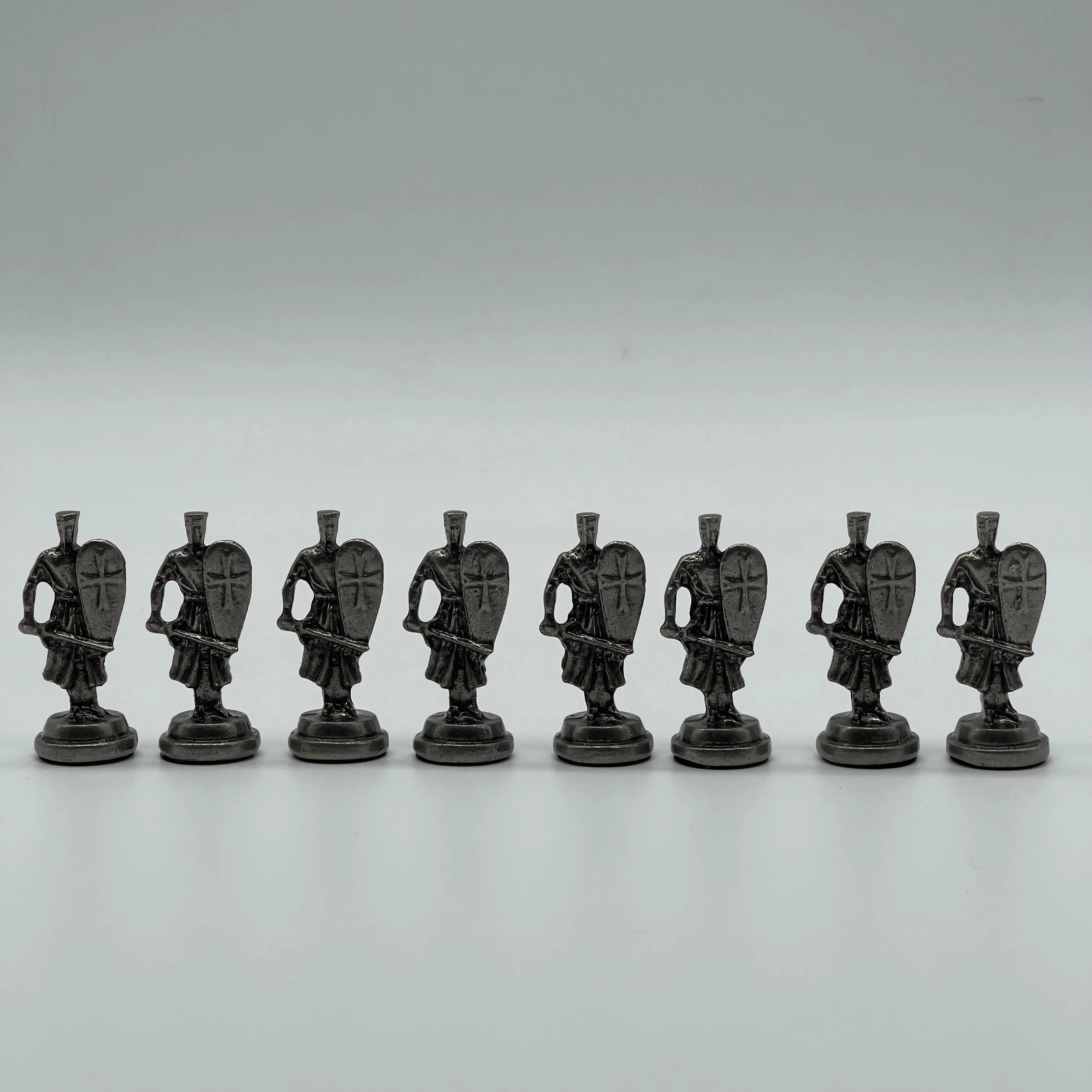 Handmade Metal Chess Pieces, Ottomans vs British Metal Chess Pieces Set