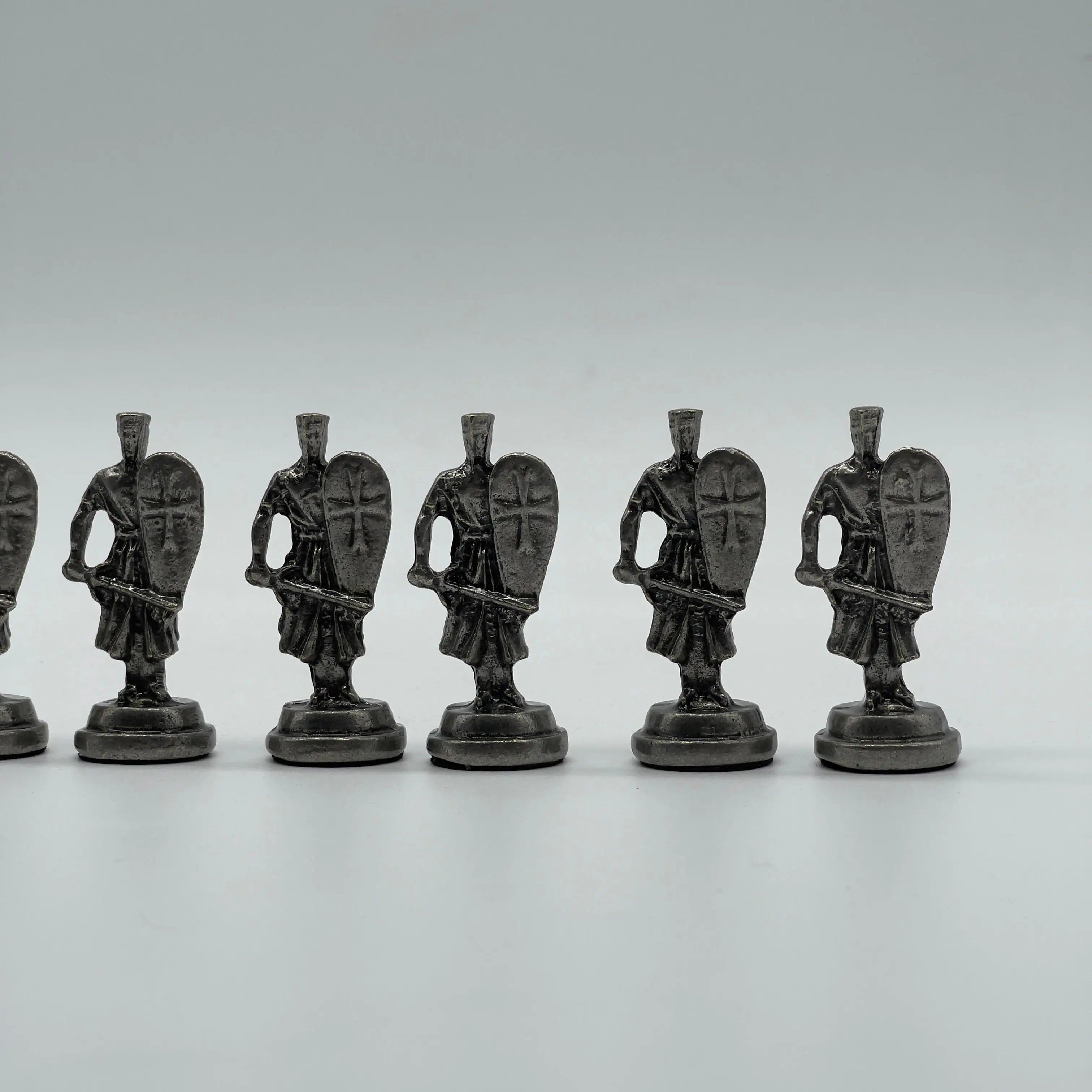 Handmade Metal Chess Pieces, Ottomans vs British Metal Chess Pieces Set