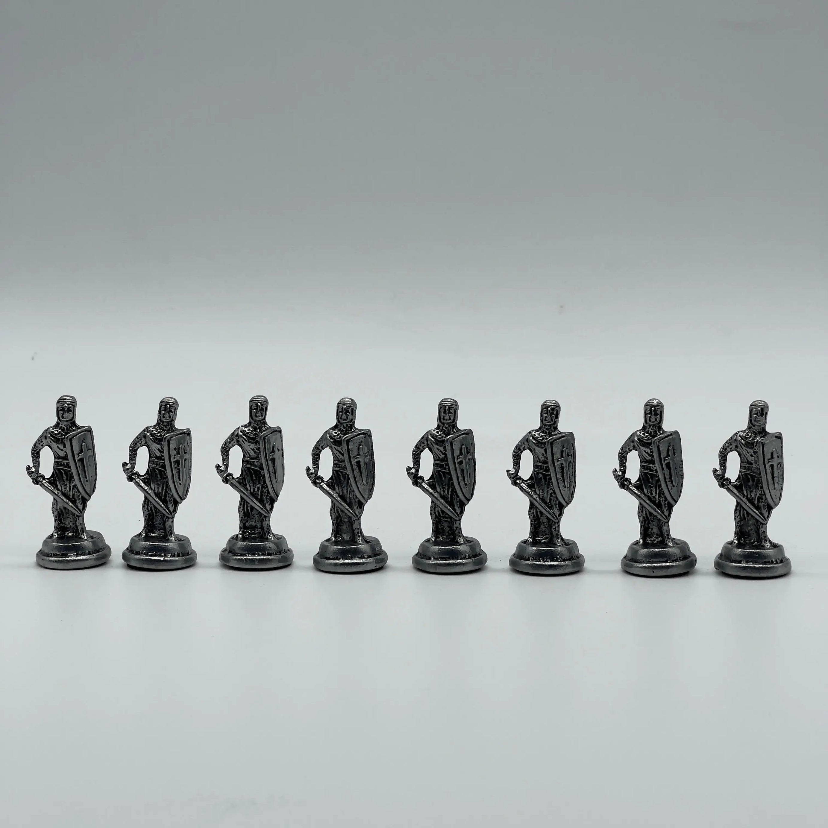 Handmade Metal British Chess Pieces, Copper Metal Chess Pieces Set