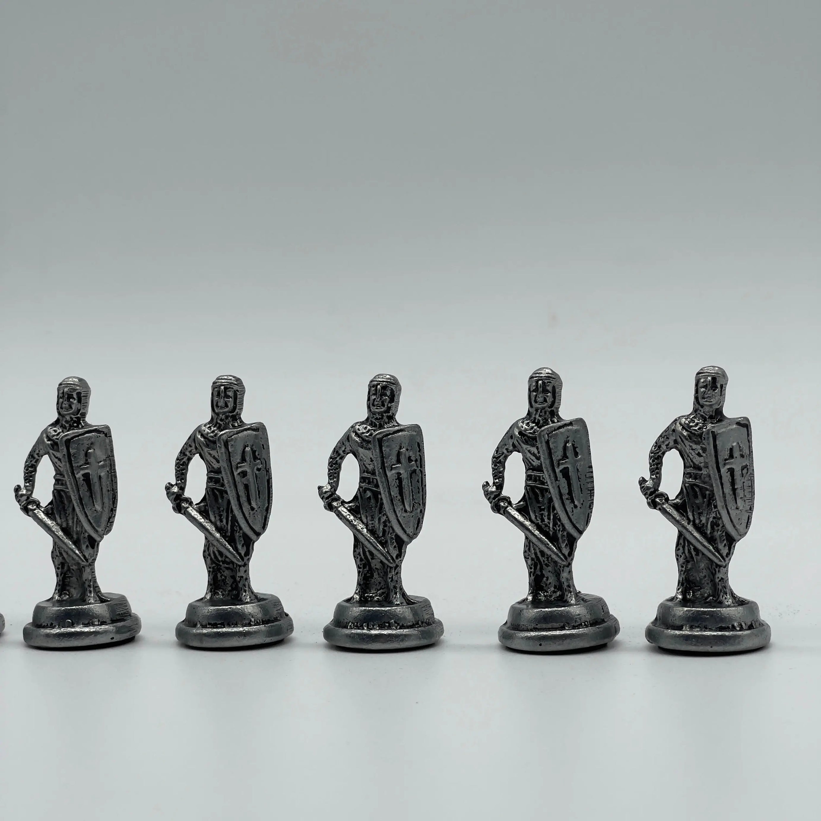 Handmade Metal British Chess Pieces, Copper Metal Chess Pieces Set