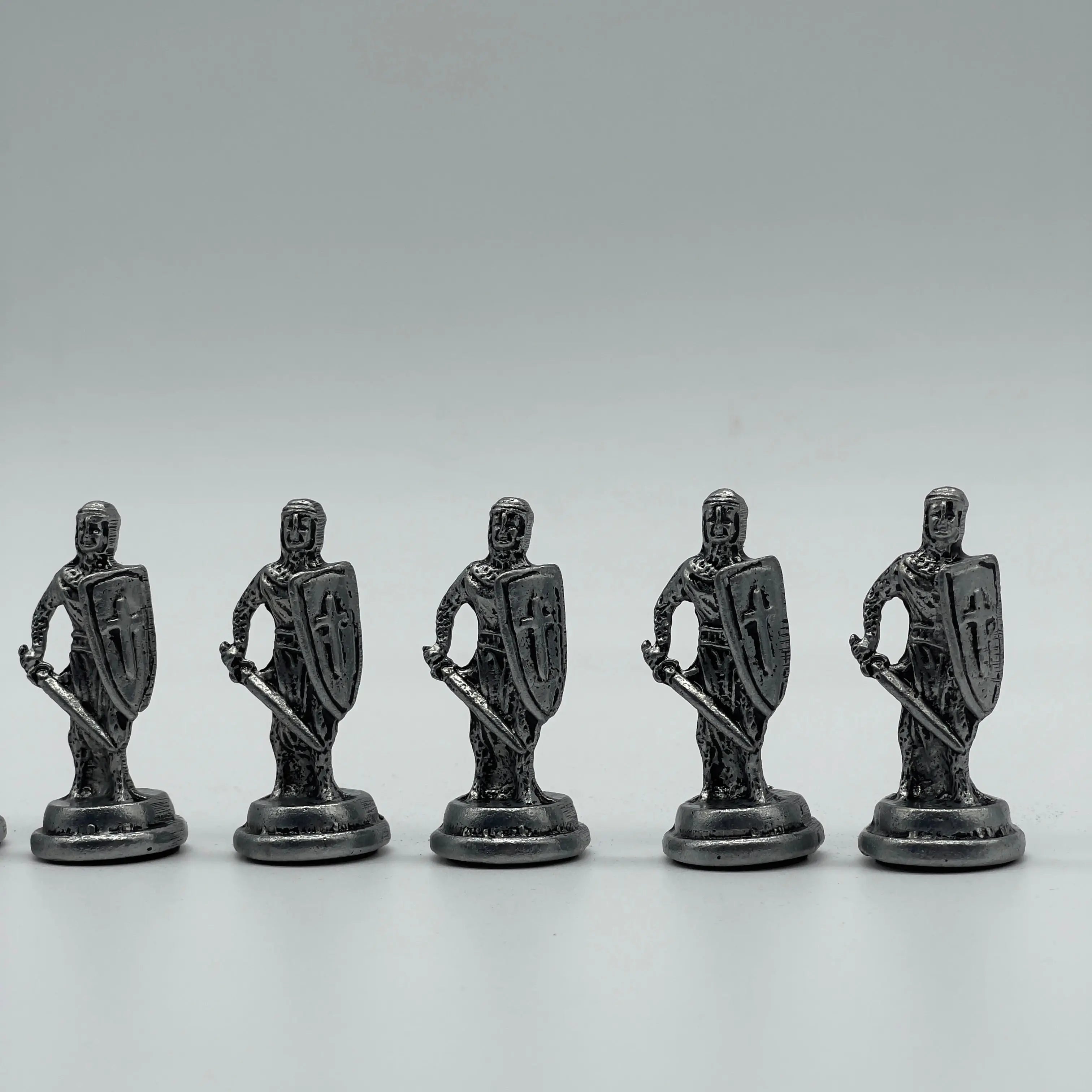 Handmade Metal British Chess Pieces, Copper Metal Chess Pieces Set