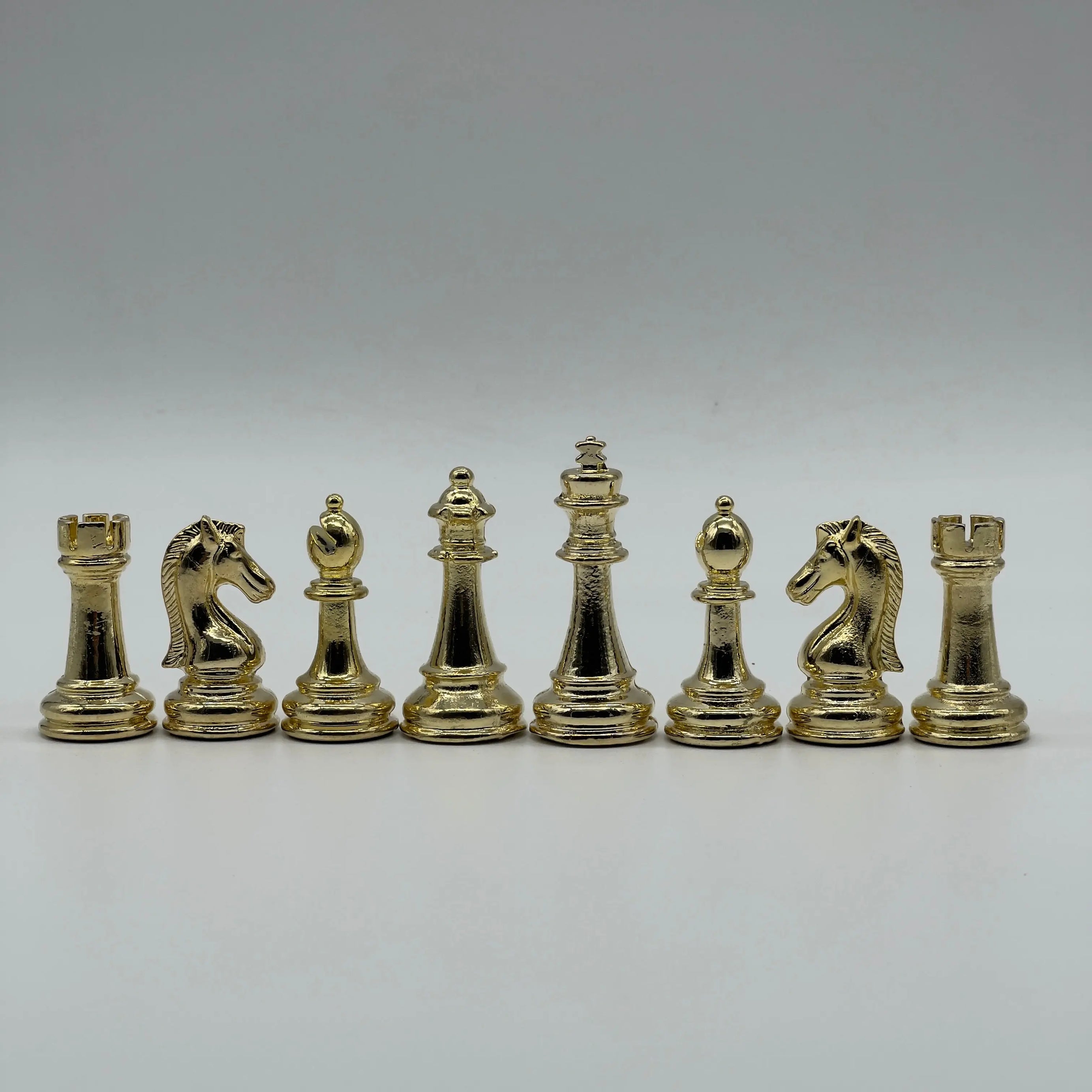 Handmade Metal Classic Chess Pieces, Gold-Silver Metal Chess Pieces