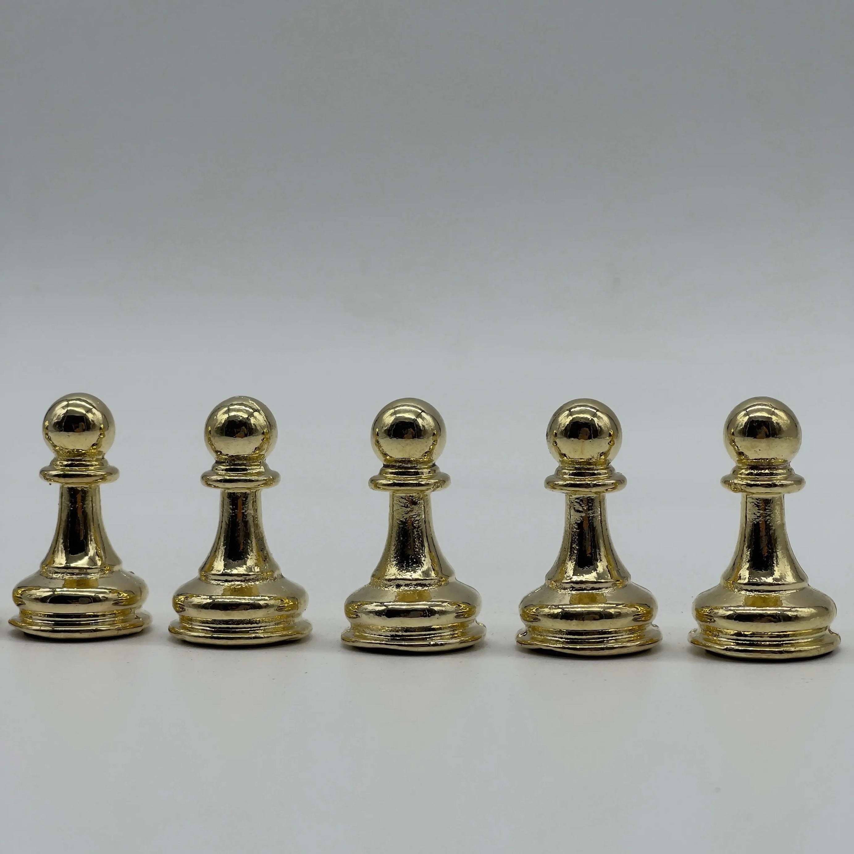 Handmade Metal Classic Chess Pieces, Gold-Silver Metal Chess Pieces