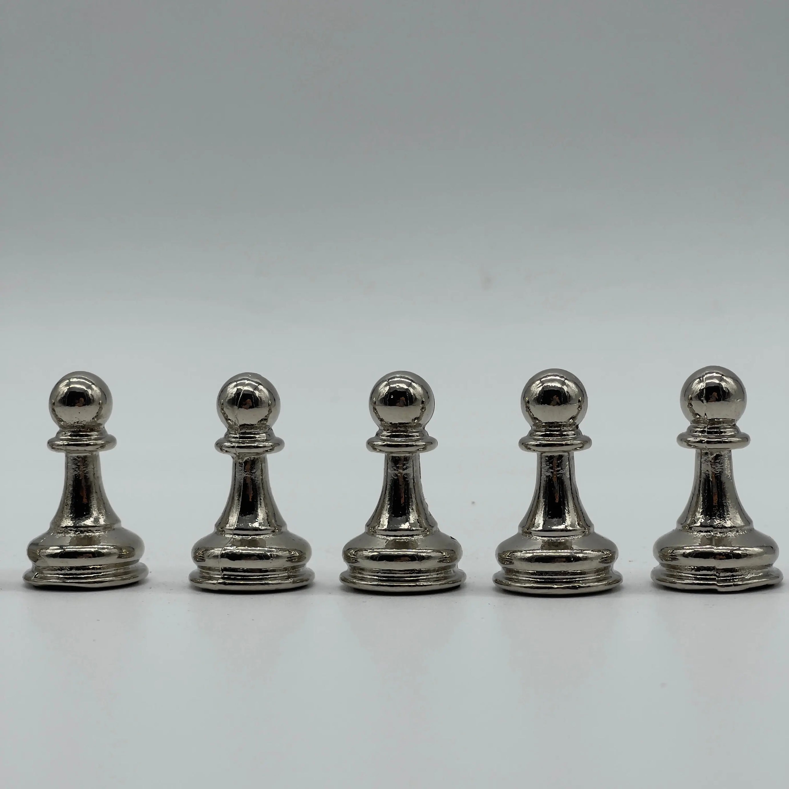 Black Classic Matte Handmade Metal Chess Pieces Set