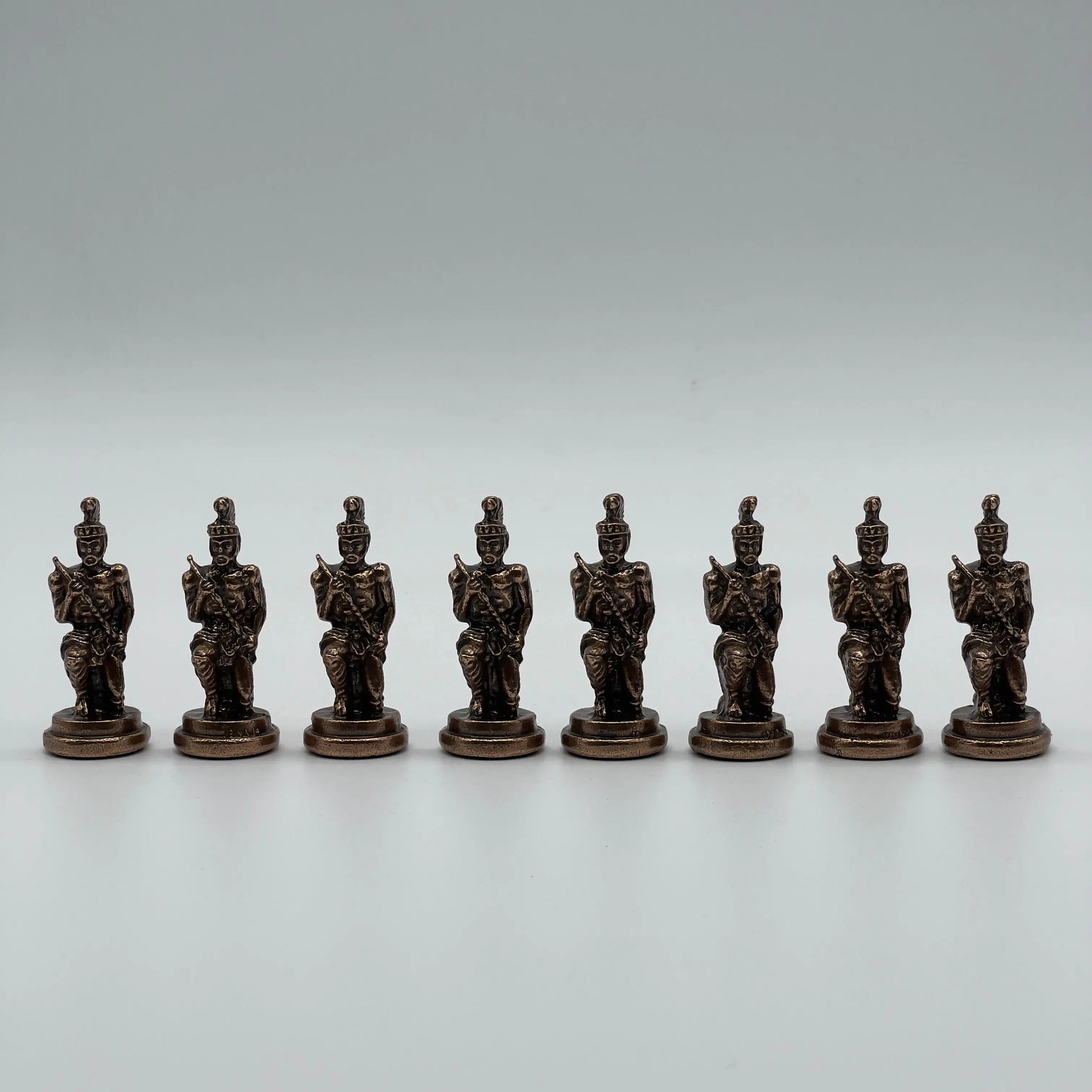 Handmade Metal Pegasus Chess Pieces, Silver-Copper Metal Chess Pieces Set