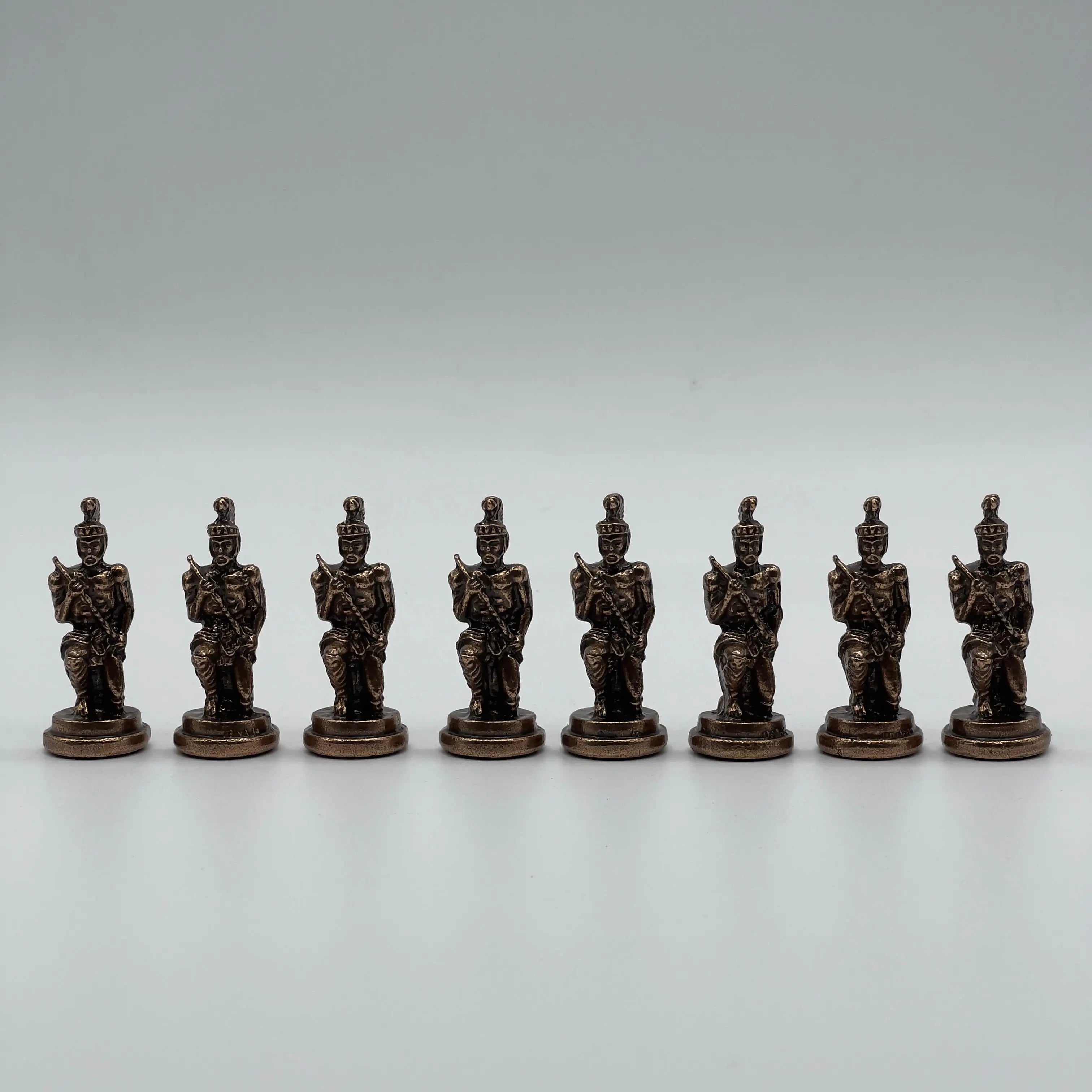 Handmade Metal Pegasus Chess Pieces, Silver-Copper Metal Chess Pieces Set
