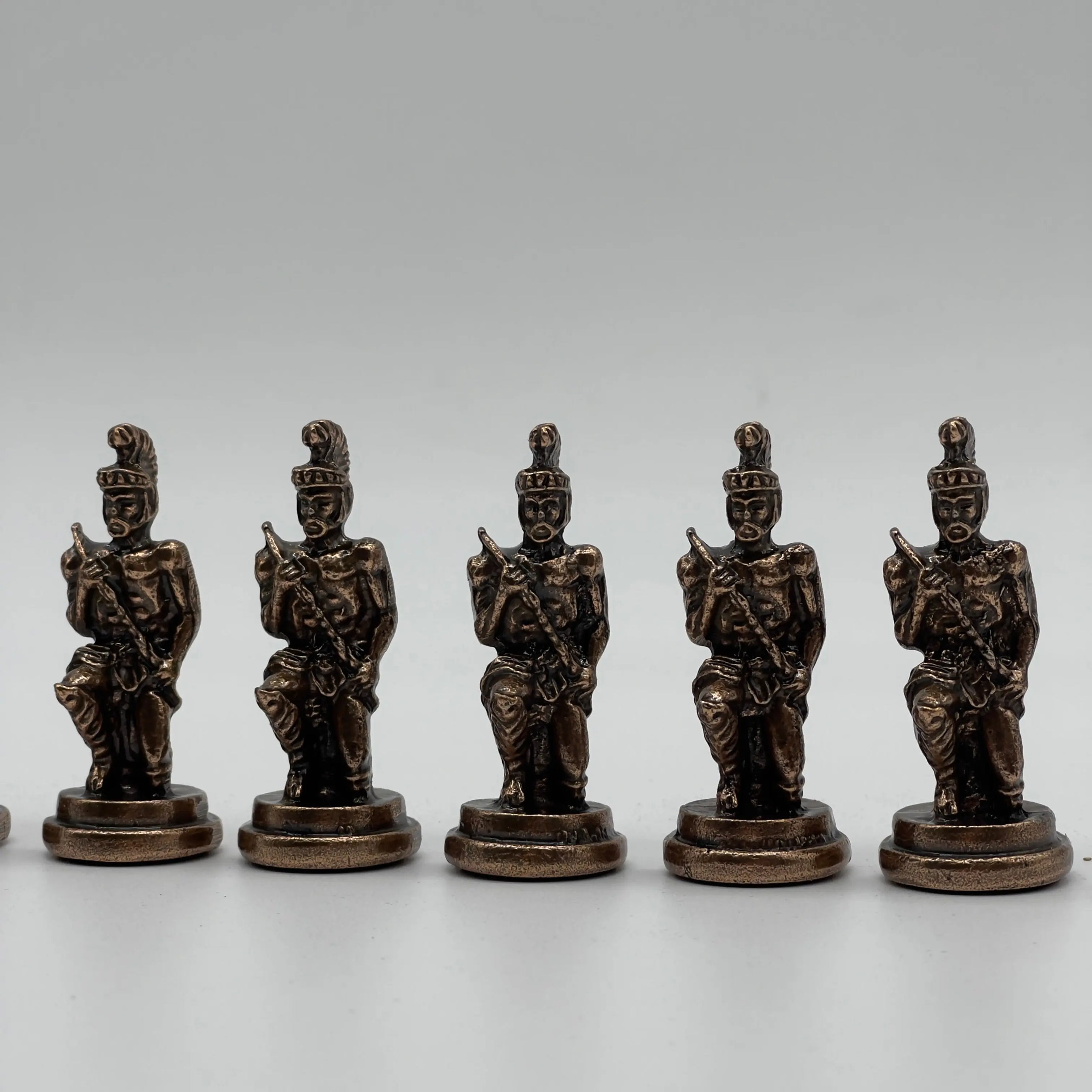 Handmade Metal Pegasus Chess Pieces, Silver-Copper Metal Chess Pieces Set