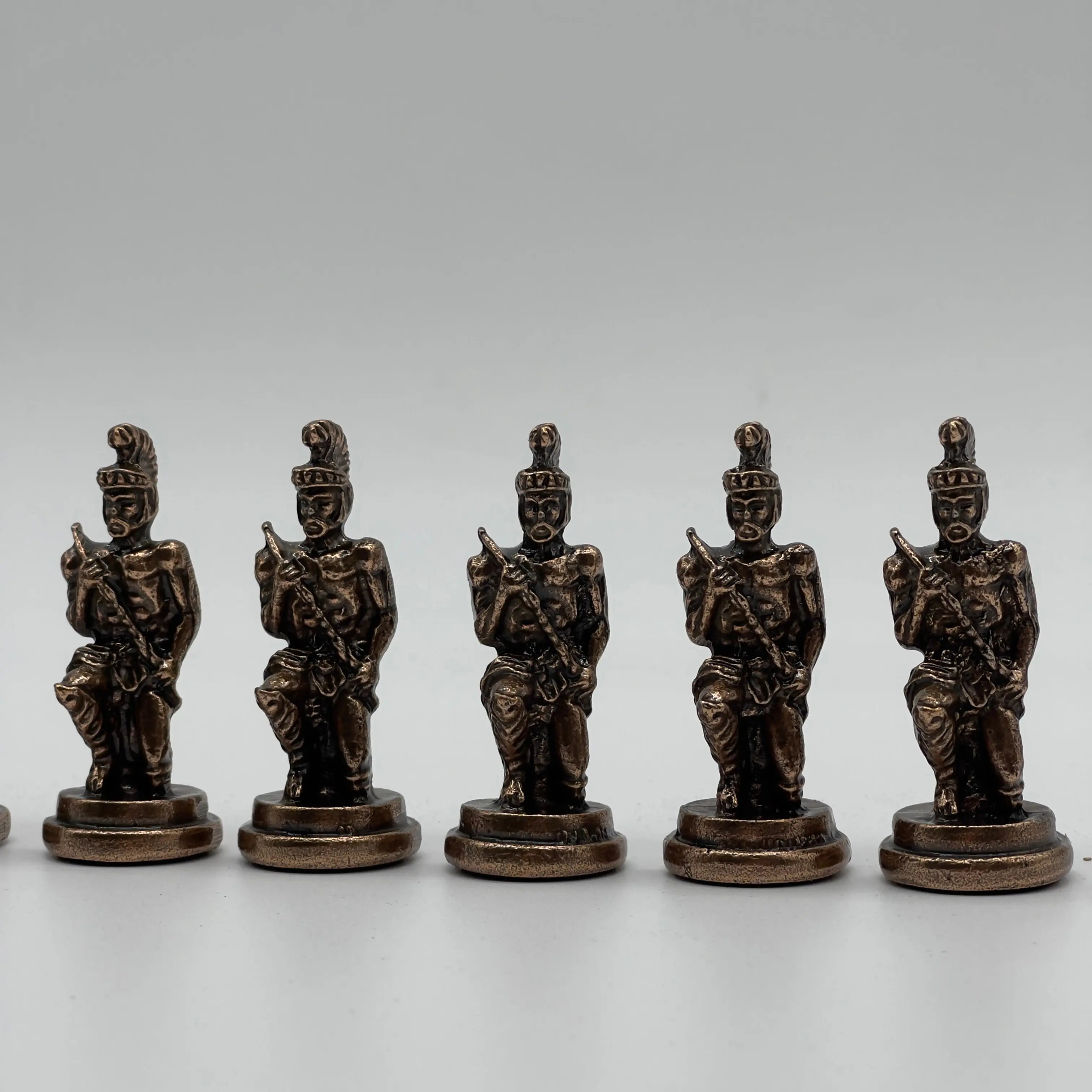 Handmade Metal Pegasus Chess Pieces, Silver-Copper Metal Chess Pieces Set