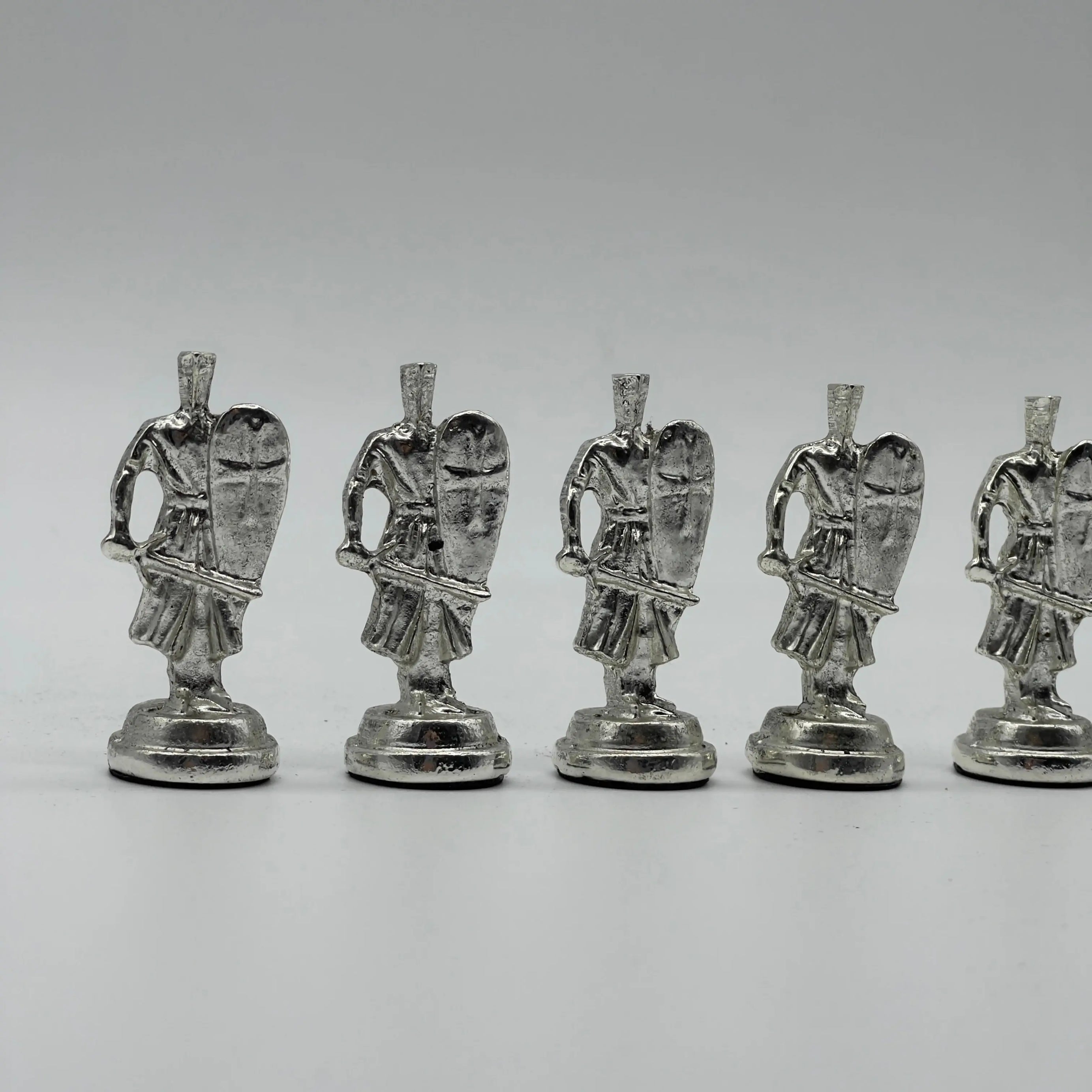 Handmade Ottoman vs British Metal Chess Pieces, Metal Chess Pieces Set