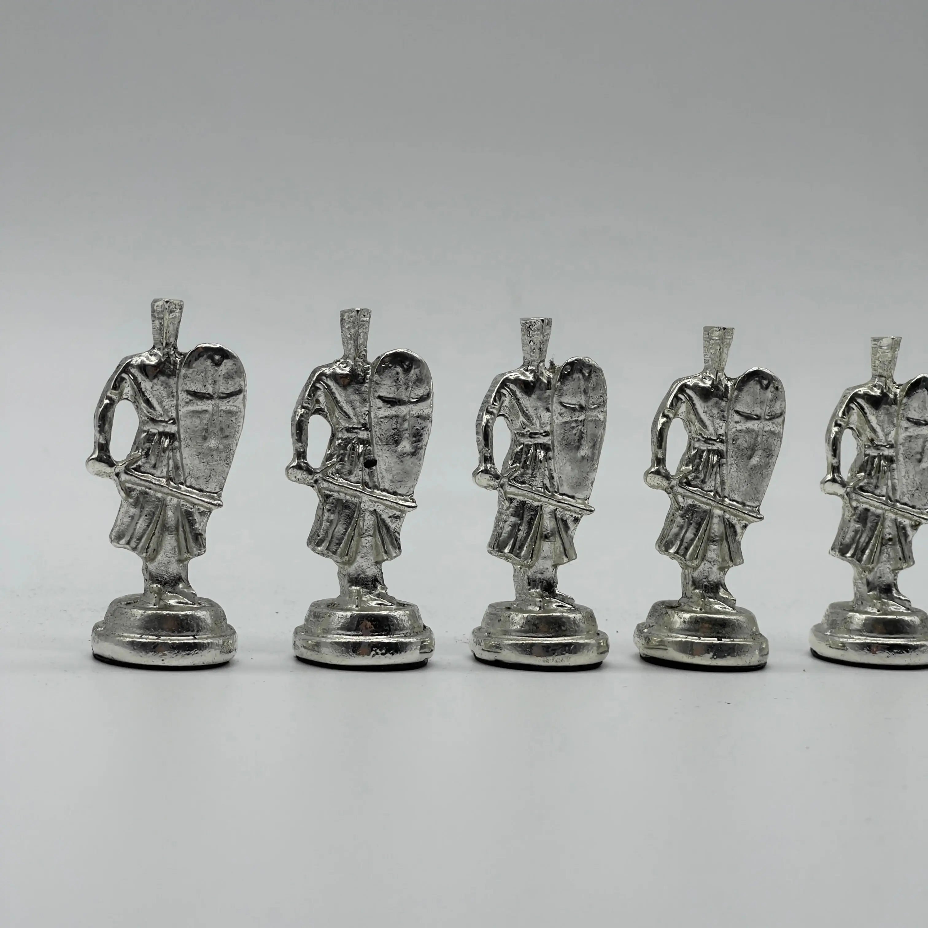 Handmade Ottoman vs British Metal Chess Pieces, Metal Chess Pieces Set